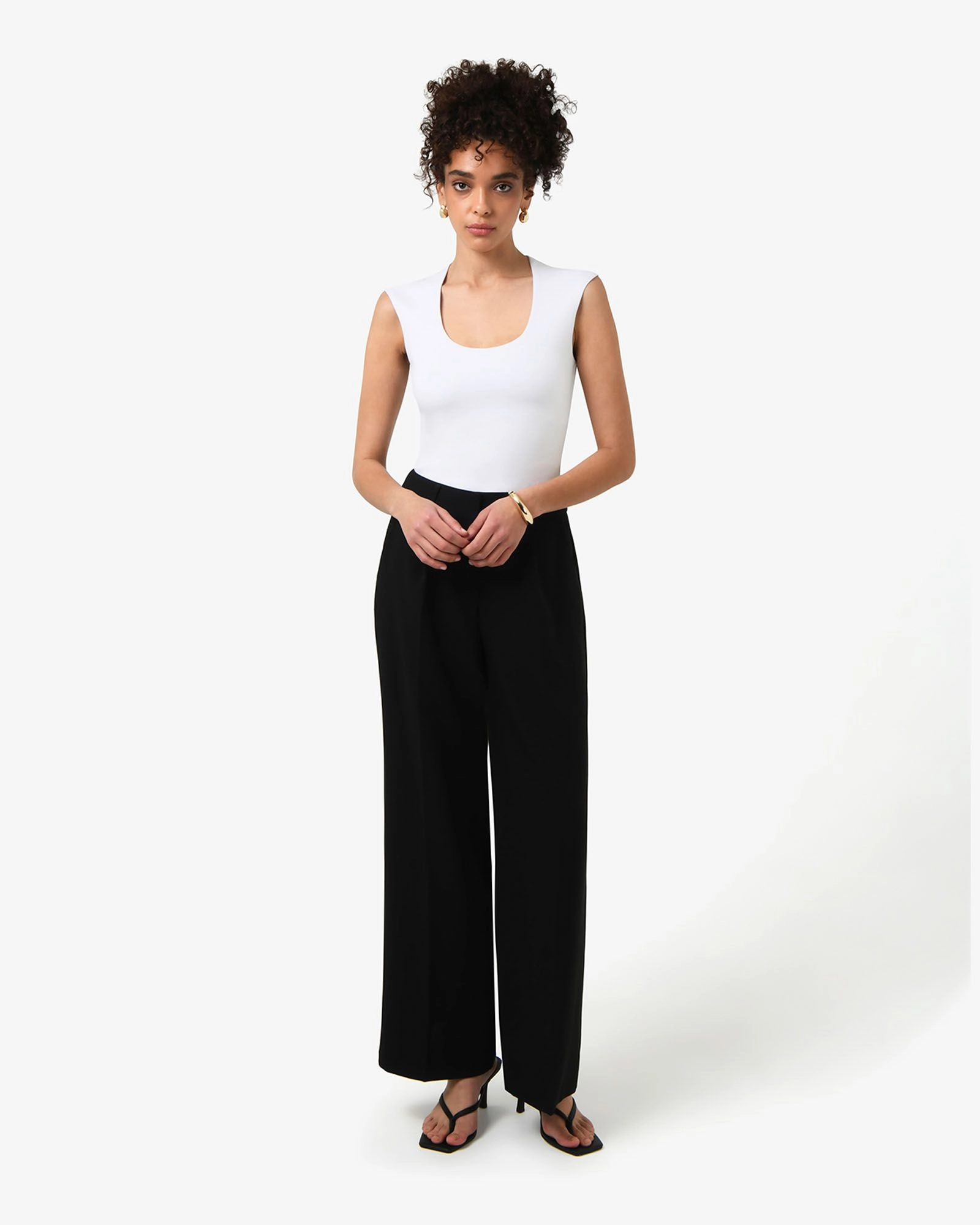 Forcast Clothing - Soho Rounded Square Neck Top