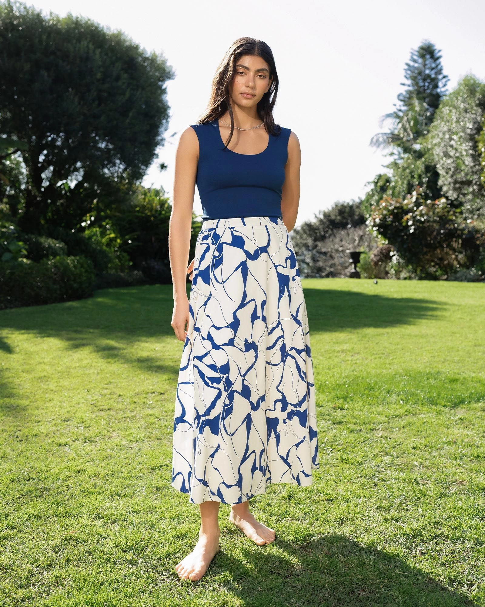 Forcast Clothing - Soho Round Square Neck Top