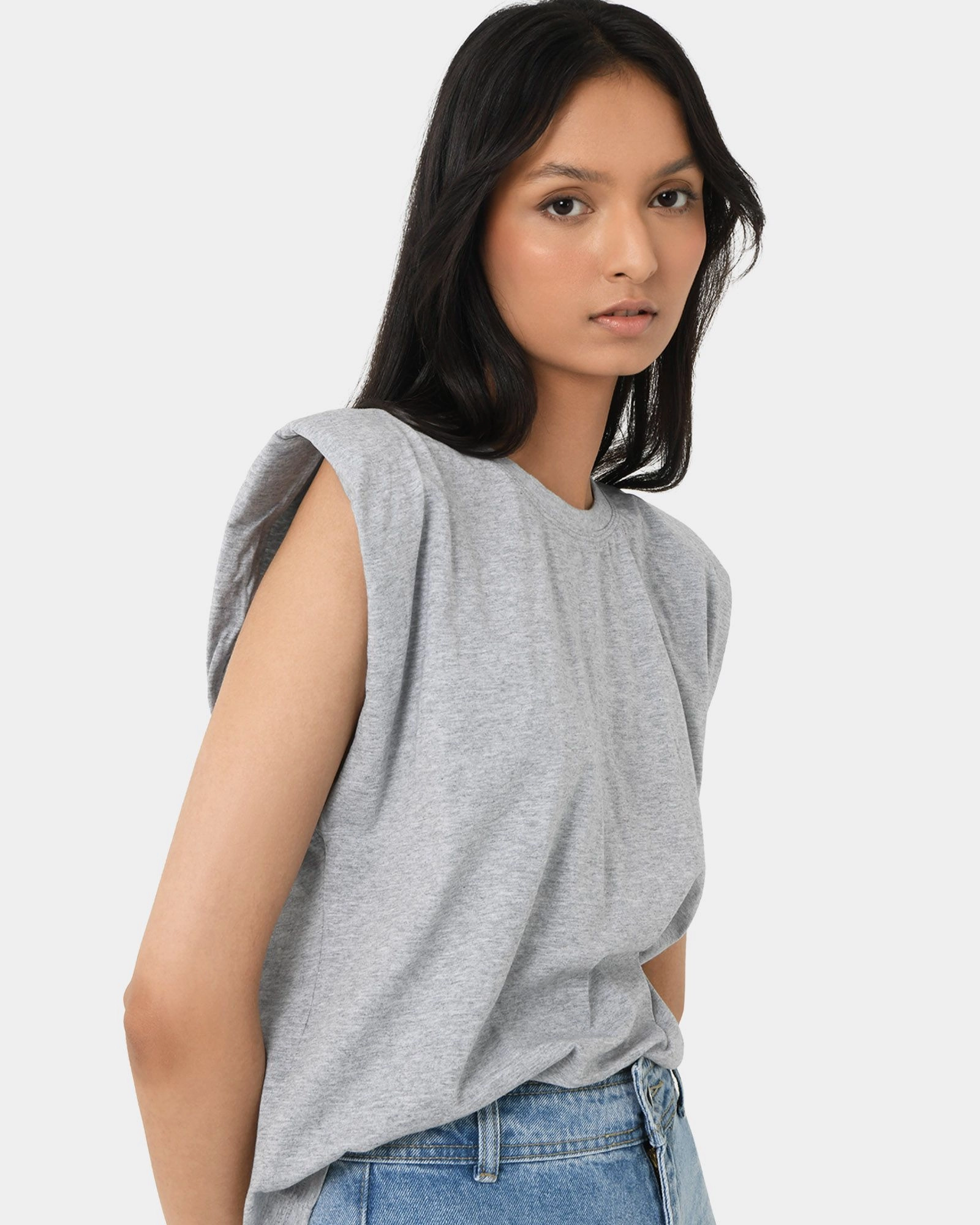 Forcast Clothing - Martin Power Shoulder Top