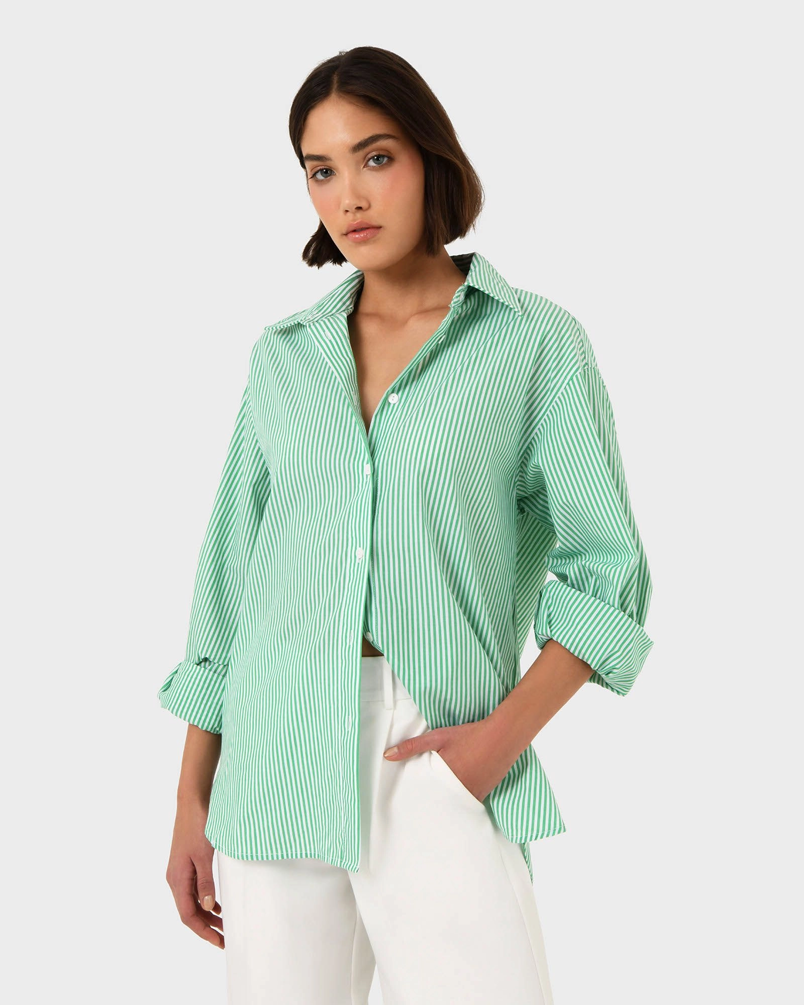Forcast Clothing - Manhattan Striped Cotton Shirt
