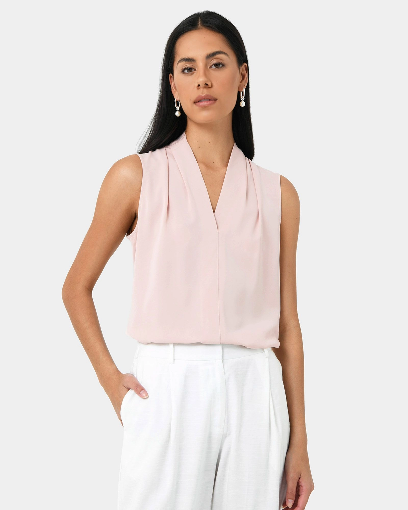 Forcast Clothing - Alivia V-Neck Top
