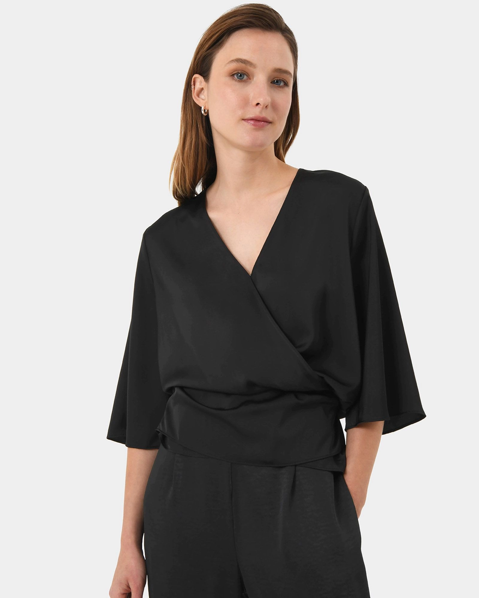 Forcast Clothing - Aviya V-Neck Wrap Blouse