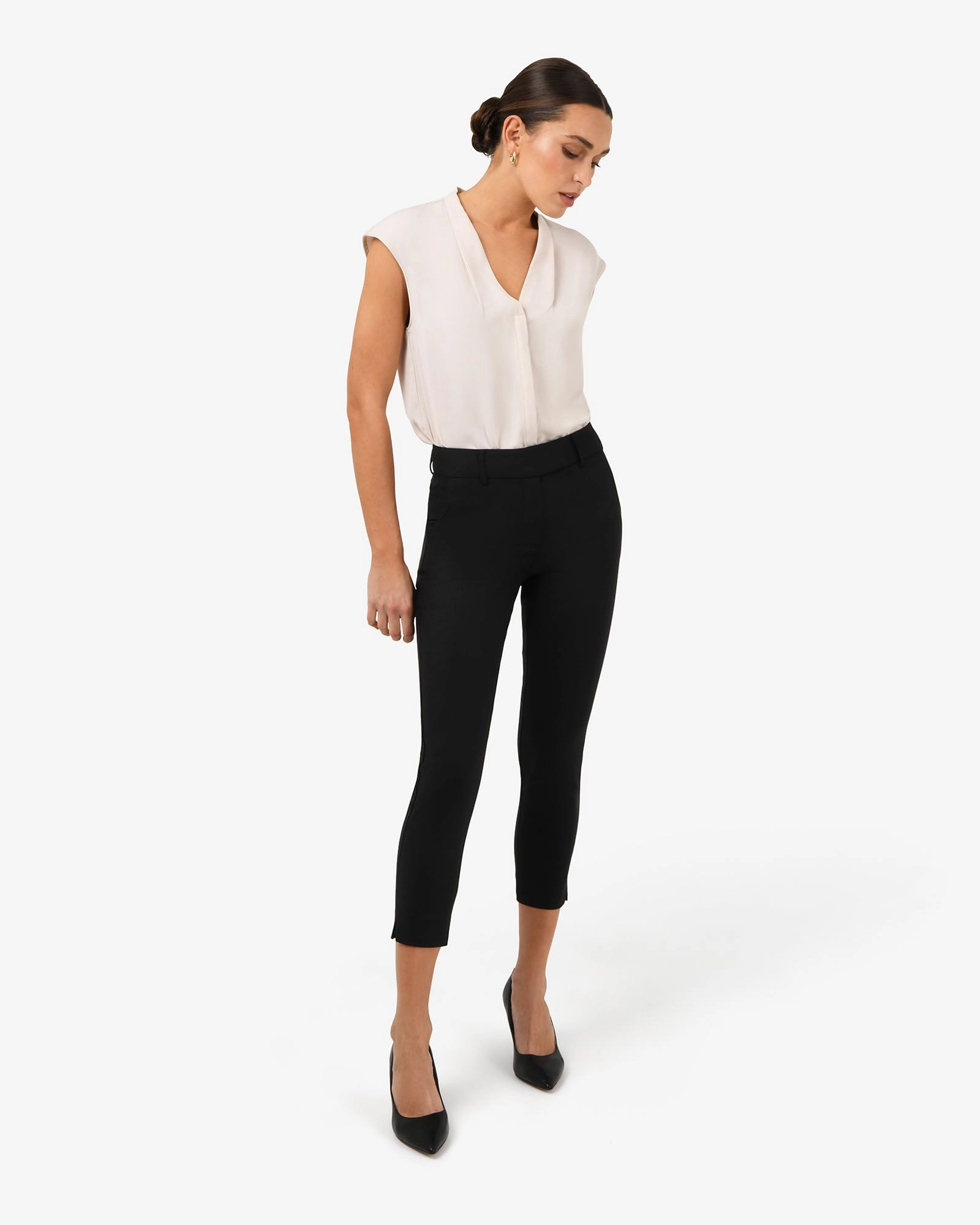 Forcast Clothing - Adelaide V-Neck Cap Sleeve Top