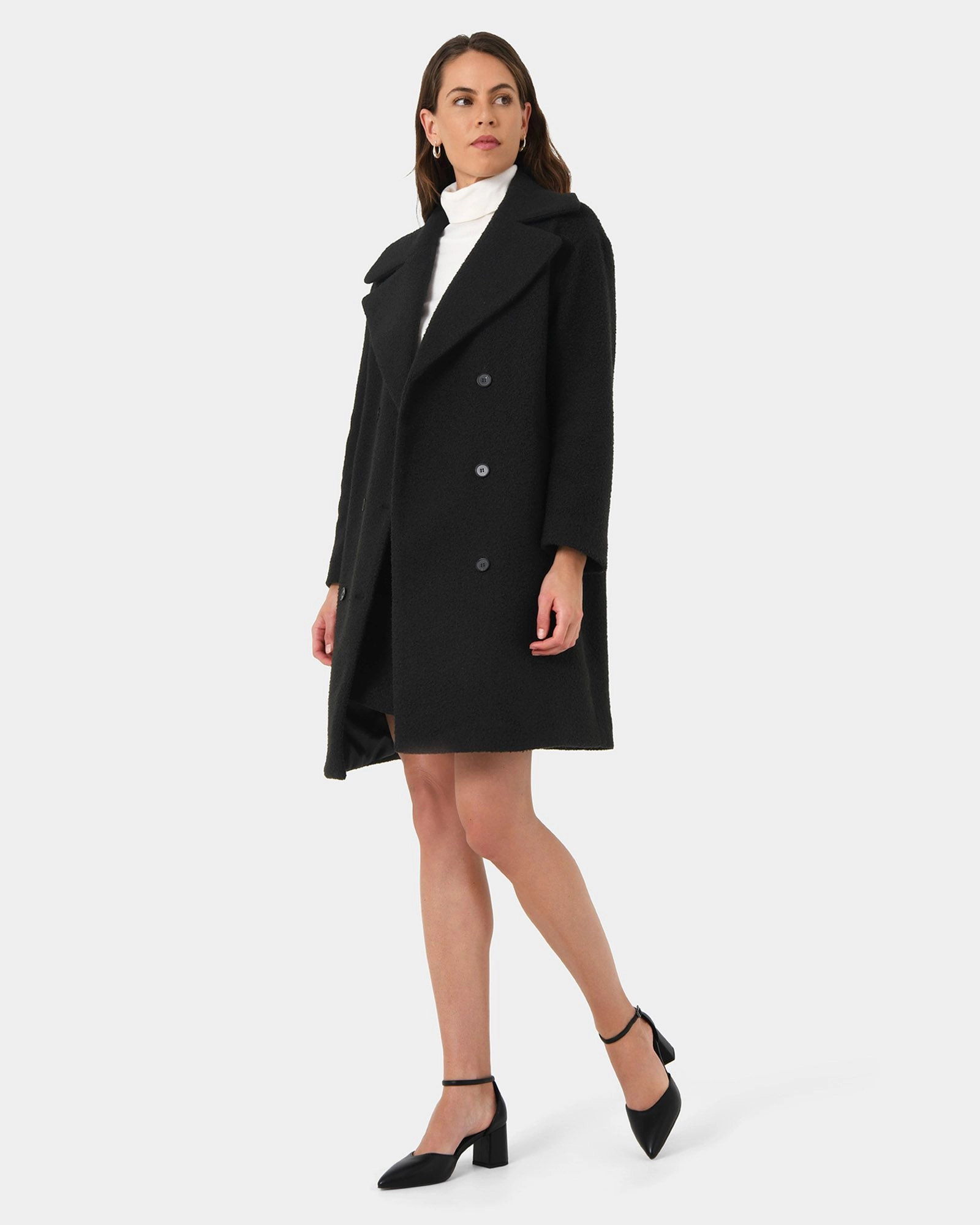 Forcast Clothing - Zahra Boucle Yarn Coat