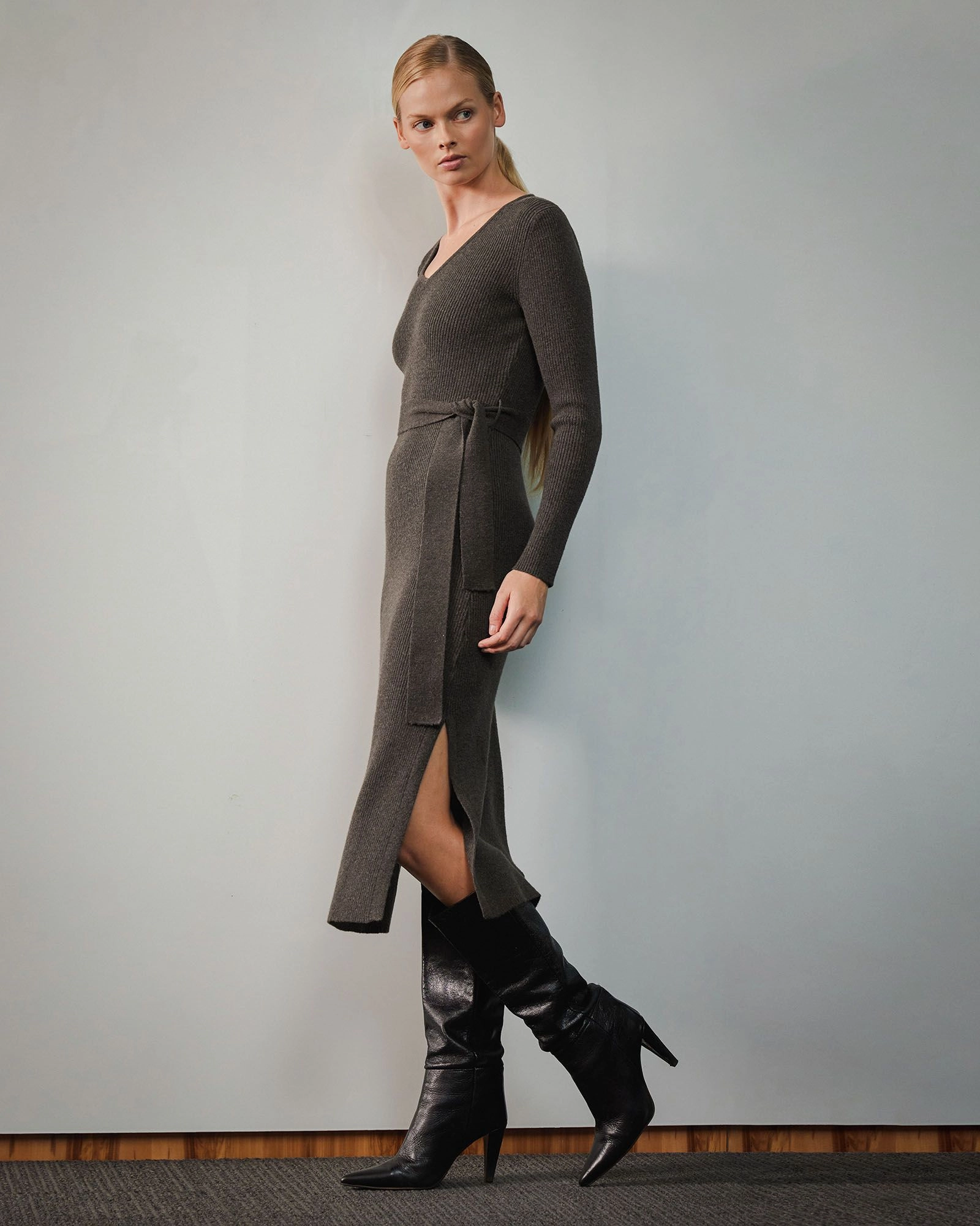 Forcast Clothing - Harriet Tie Waist Knit Dress