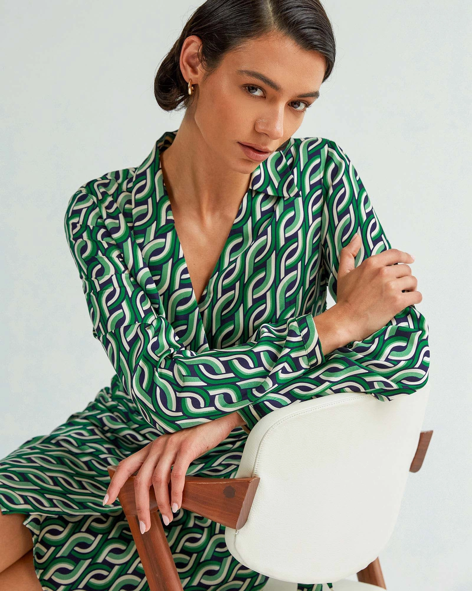 Forcast Clothing - Keira Printed Mini Wrap Dress