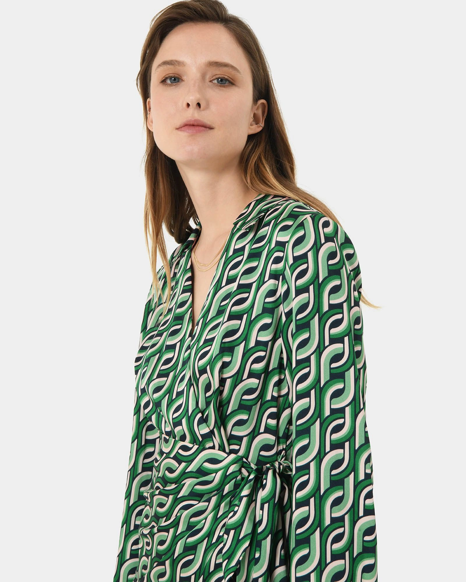 Forcast Clothing - Keira Printed Mini Wrap Dress