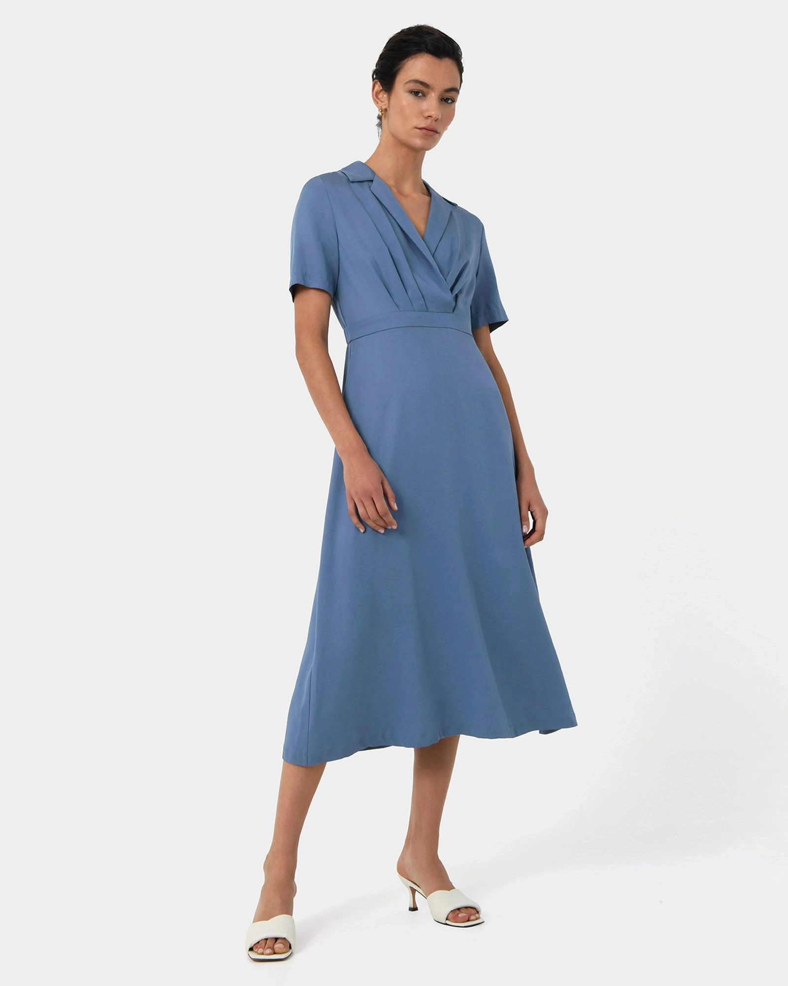 Forcast Clothing - Verity Collared Crossover Dress