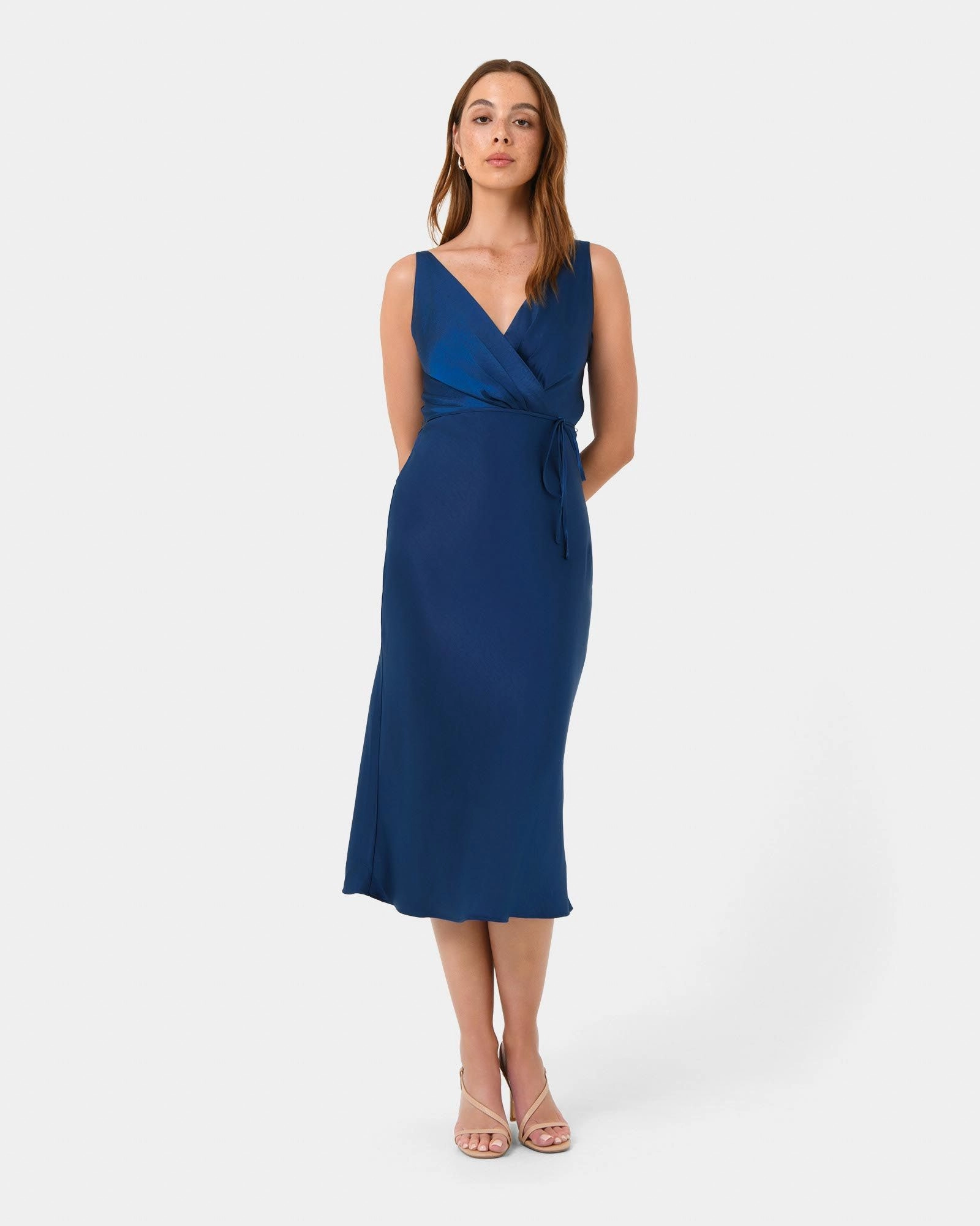 Forcast Clothing - Cherish Tie-Waist Midi Dress