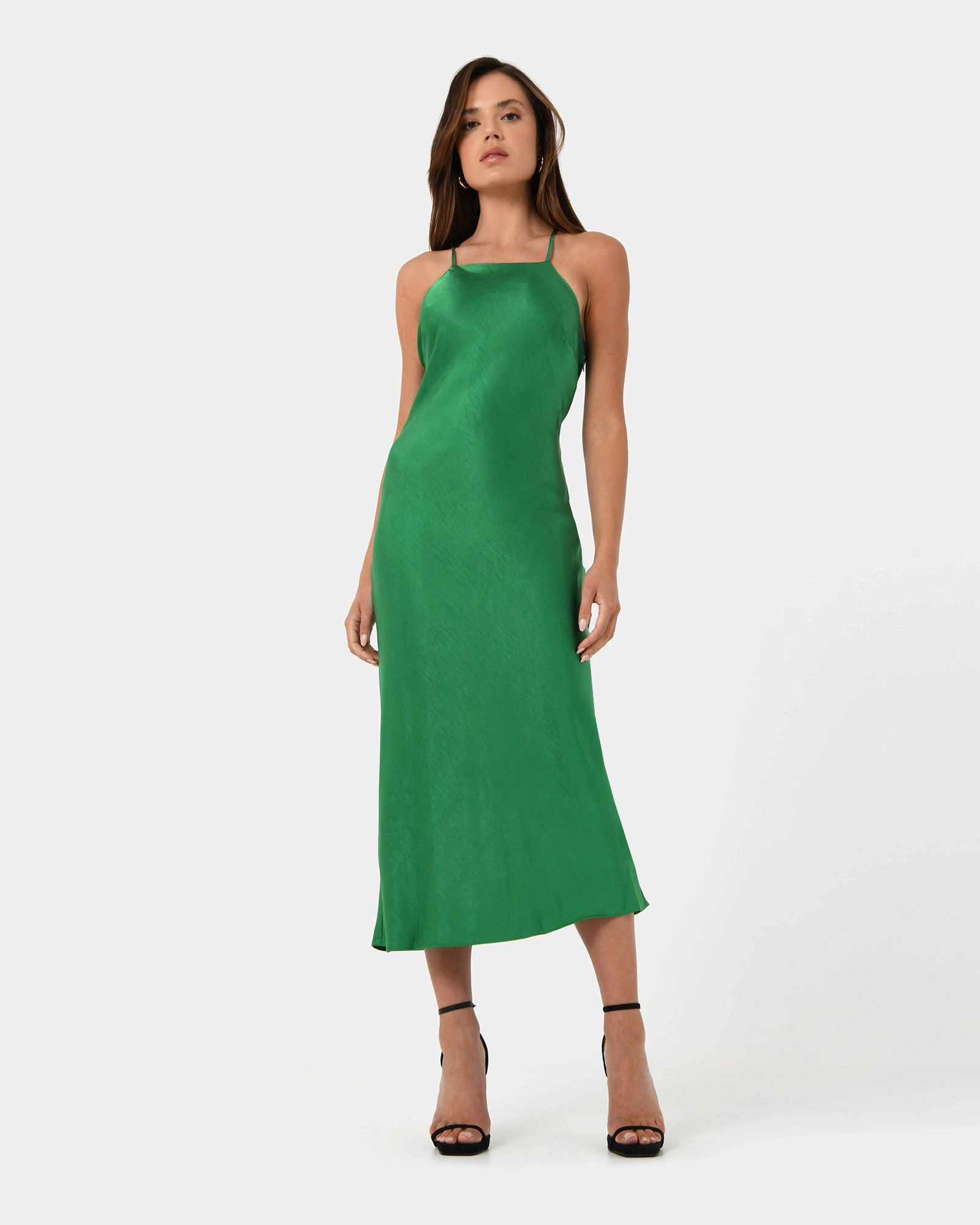 Forcast Clothing - Samaya Satin Midi Dress