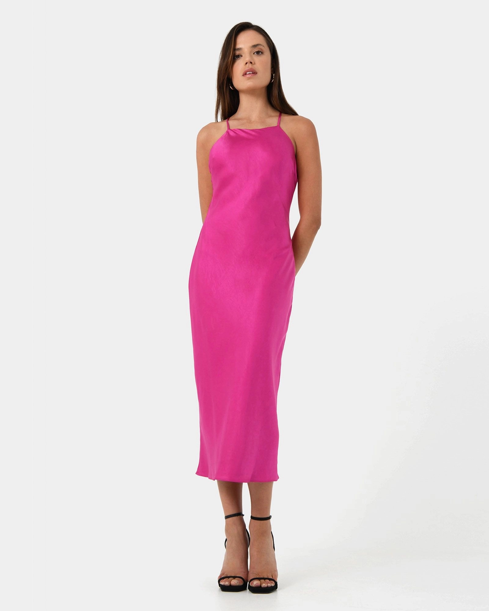 Forcast Clothing - Samaya Satin Midi Dress