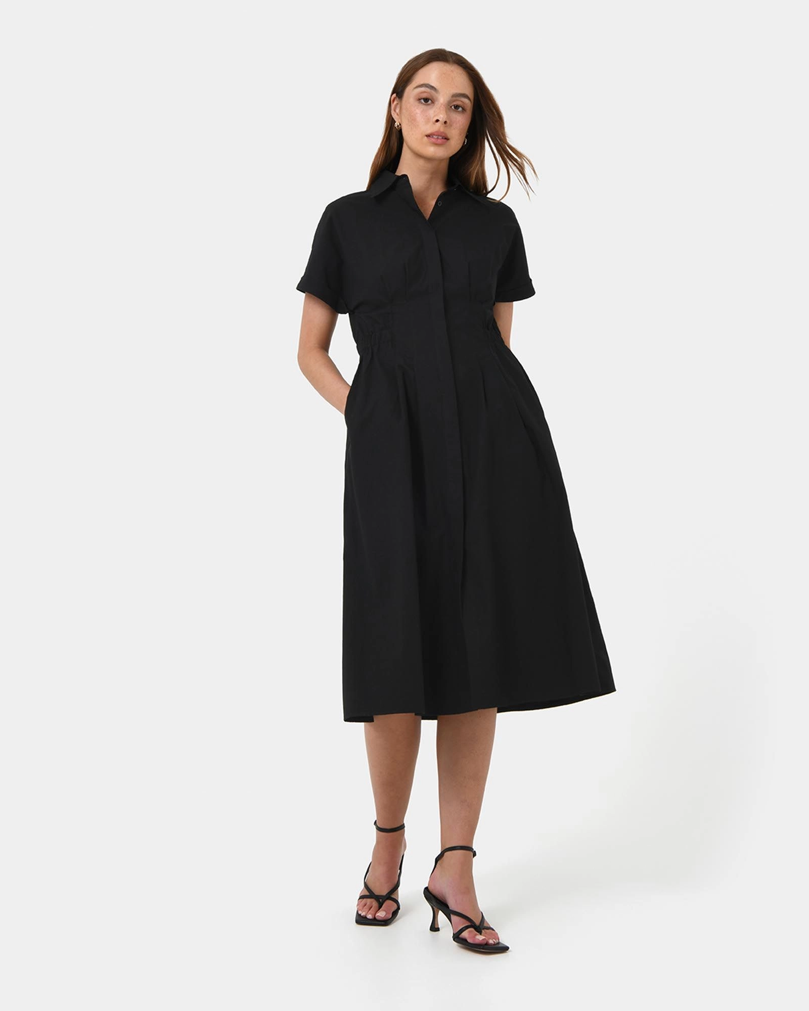 Zara Panel Midi Shirt Dress