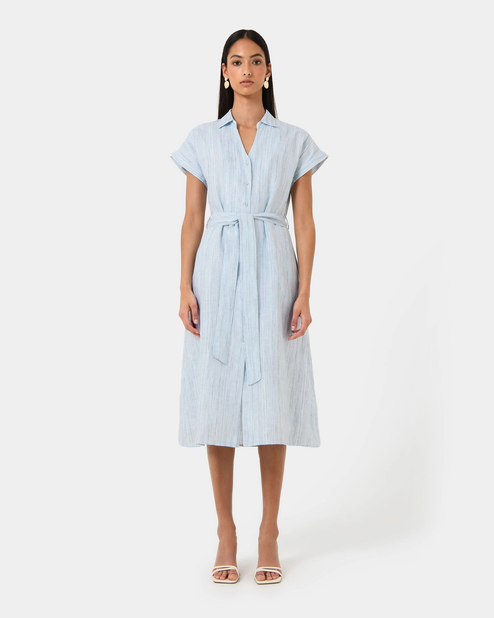 Forcast Clothing - Paris Linen Midi Dress