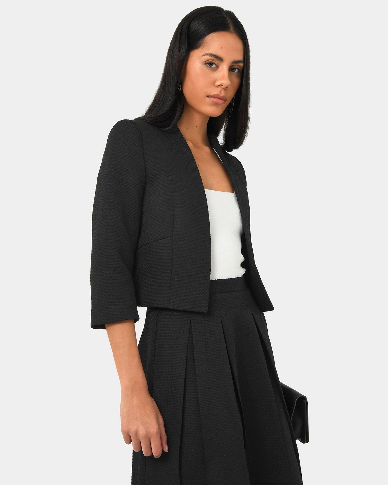 Forcast Clothing - Harriet Jacquard Crop Jacket