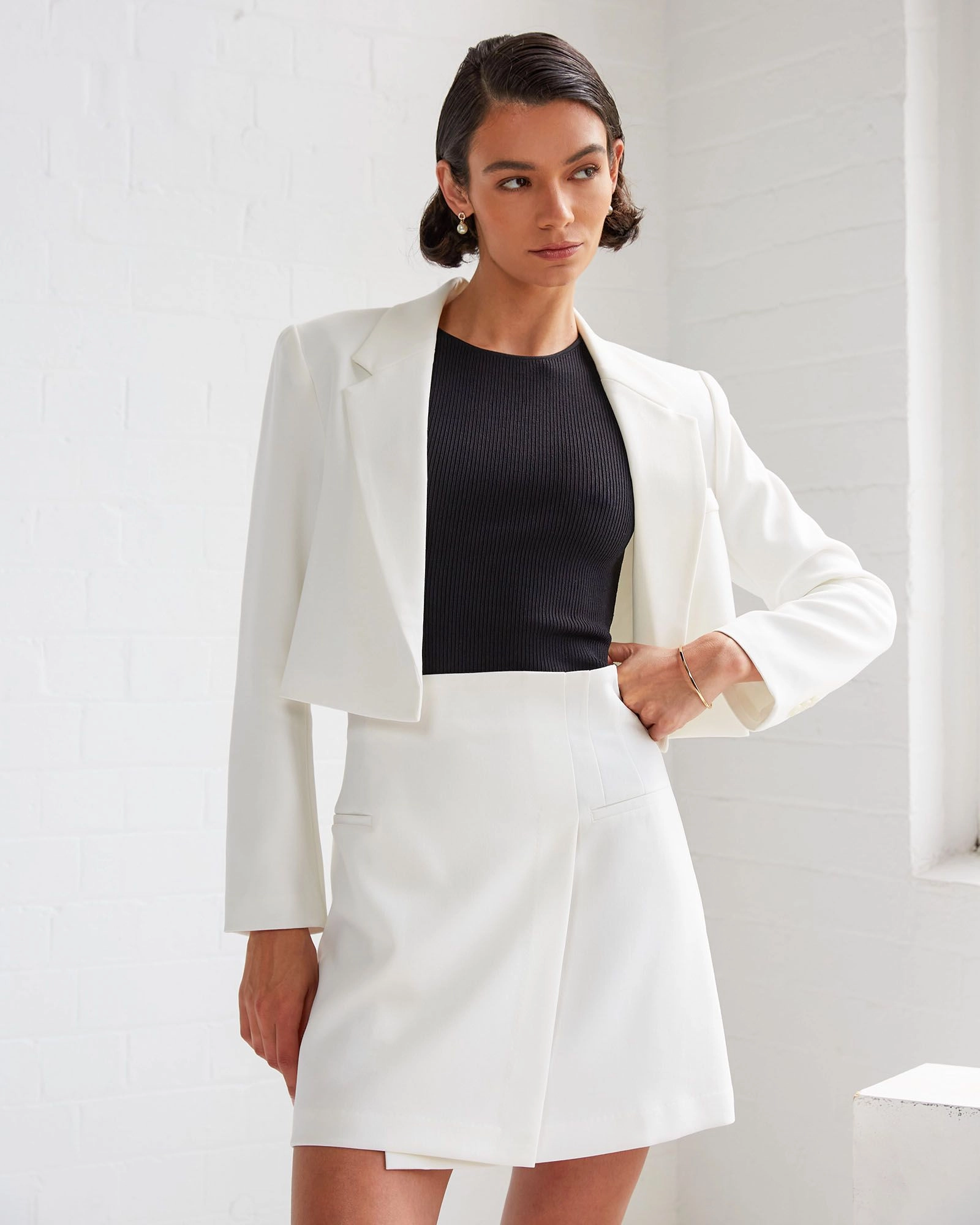 Forcast Clothing - Nikki Cropped Blazer