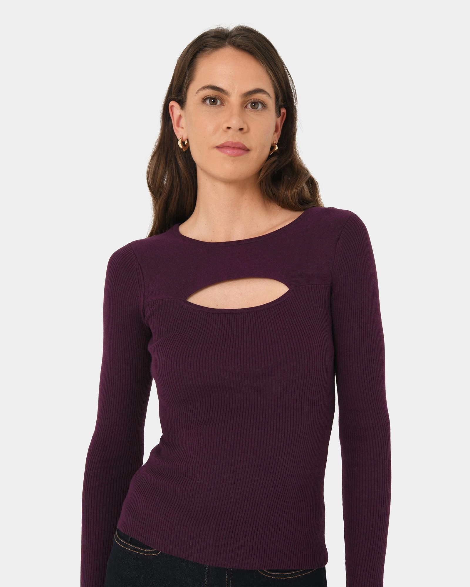 Forcast Clothing - Maryam Cut Out Knit Top