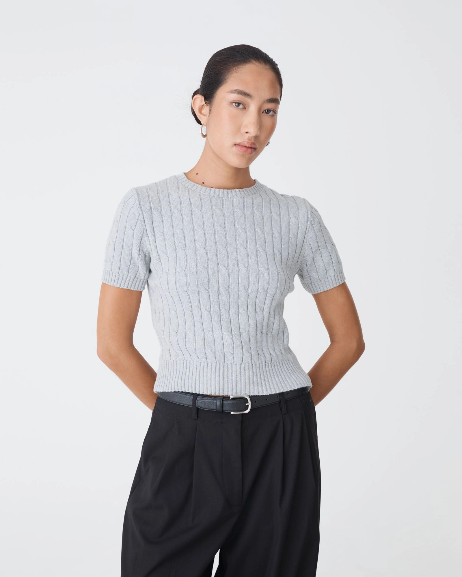 Forcast Clothing - Anita Short Sleeve Cable Knit 