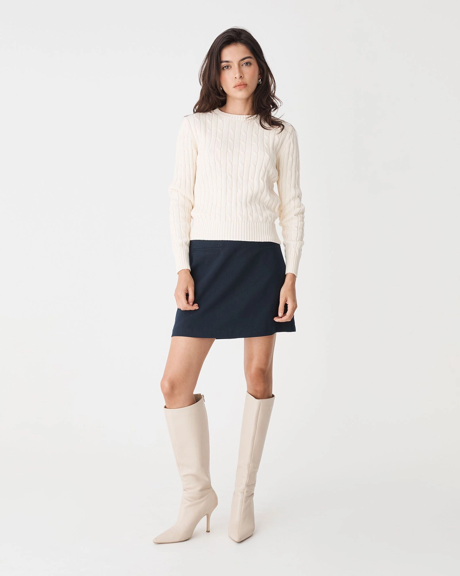 Forcast Clothing - Juanita Cotton Cable Knit