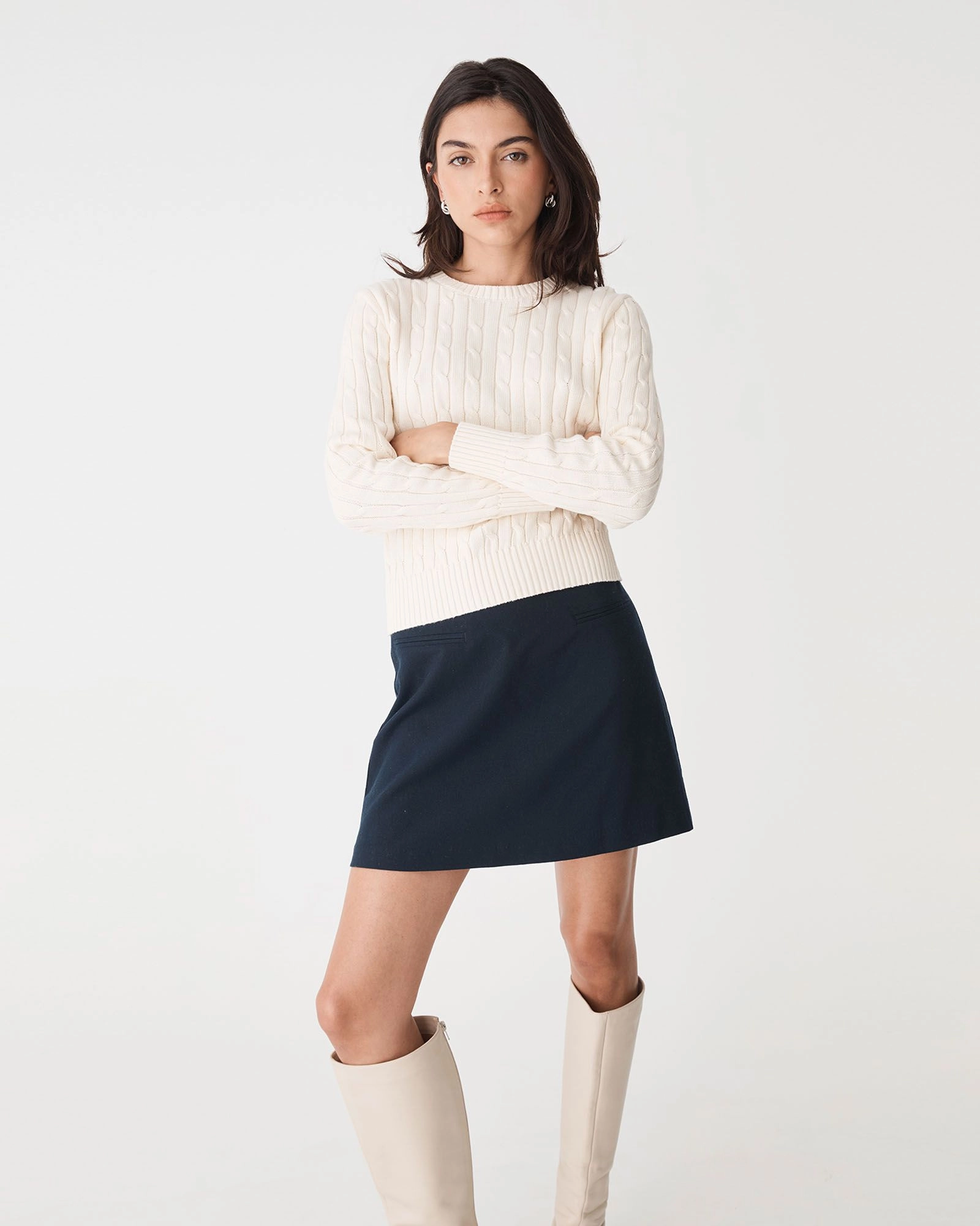 Forcast Clothing - Juanita Cotton Cable Knit
