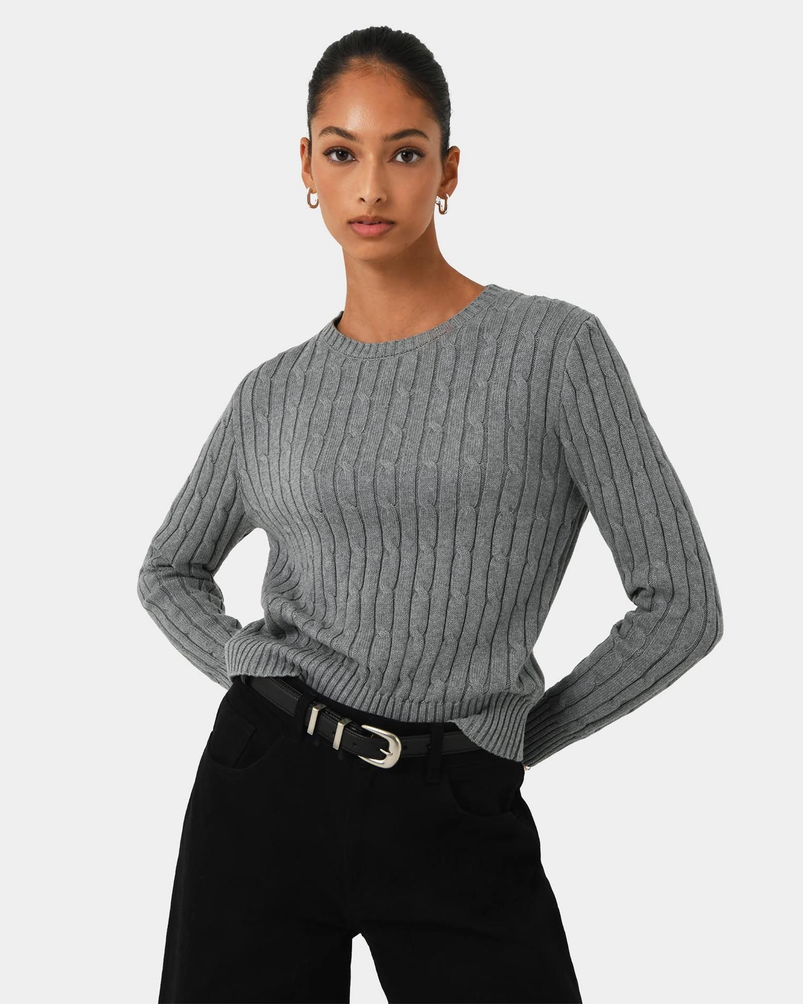 Forcast Clothing - Juanita Cotton Cable Knit