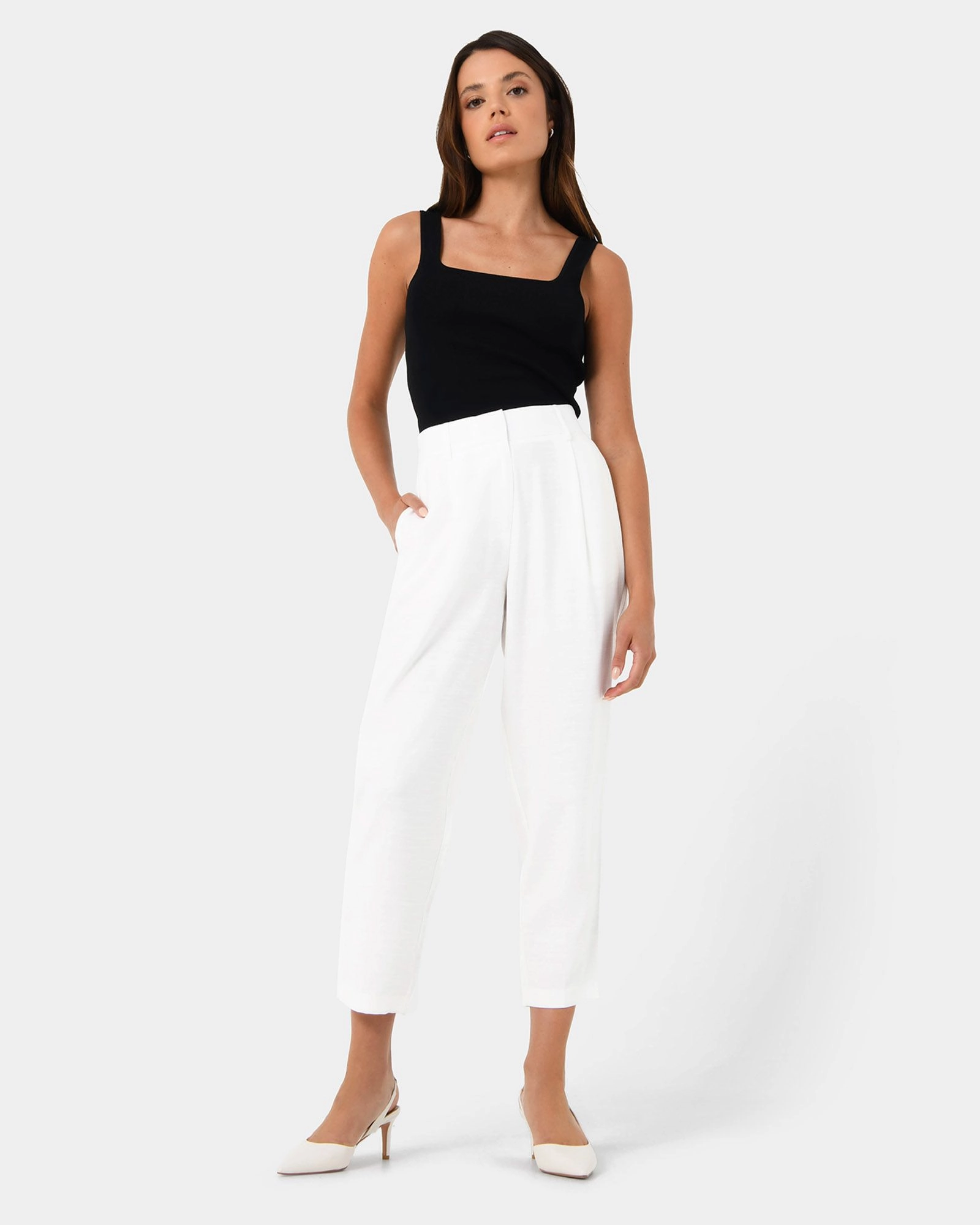 Forcast Clothing - Indigo Tapered Elastic Waist Pant