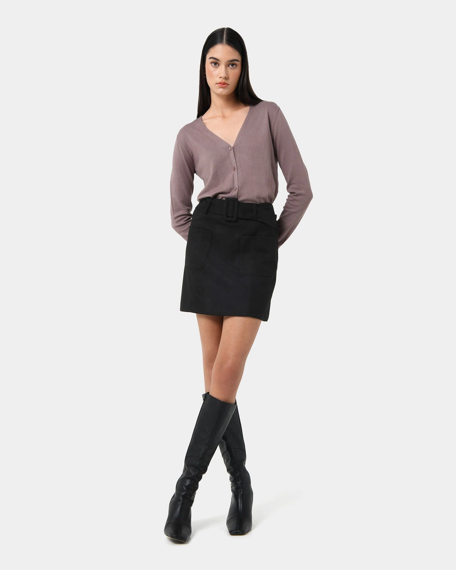 Forcast Clothing - Julie Faux Suede Mini Skirt