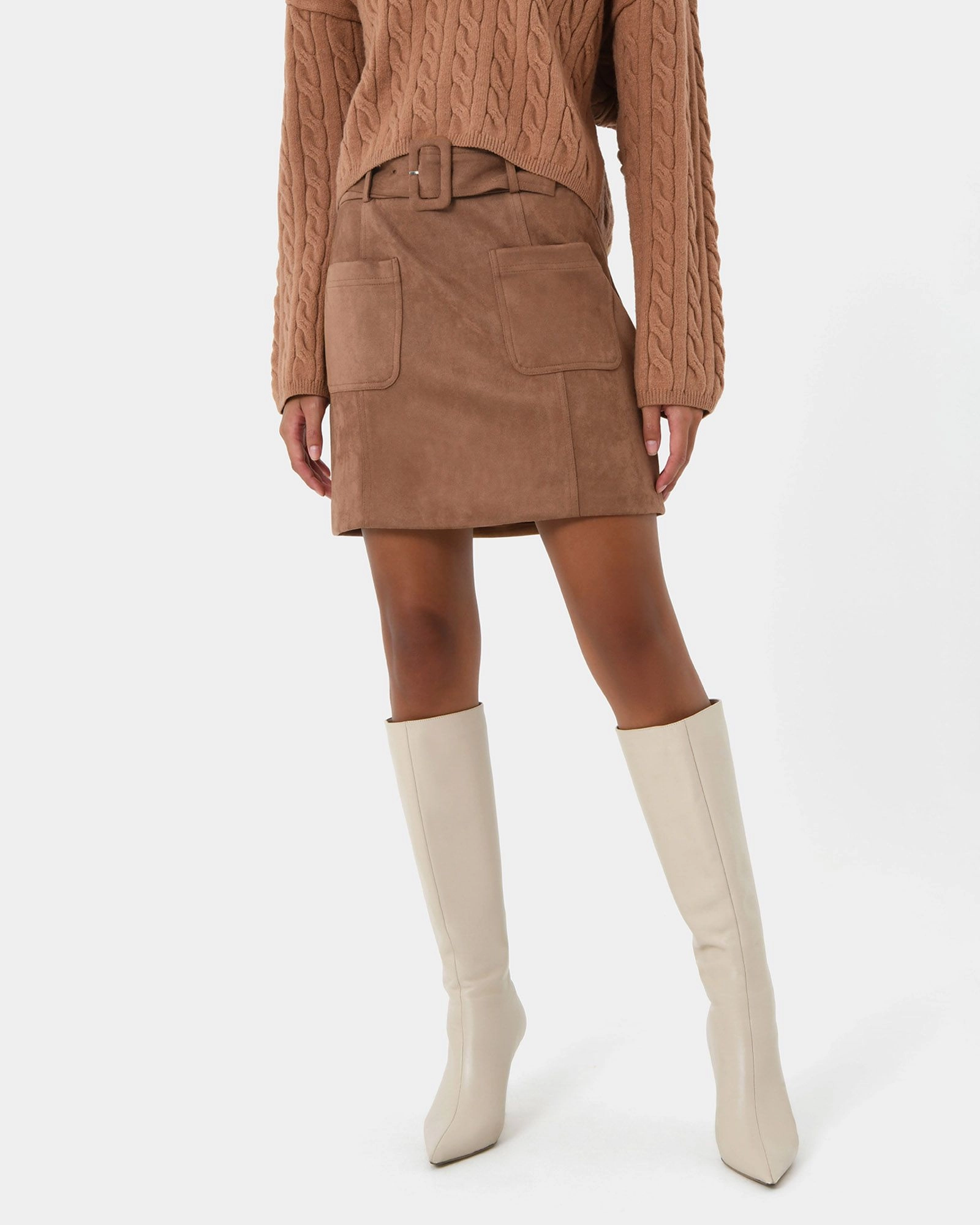 Forcast Clothing - Julie Faux Suede Mini Skirt