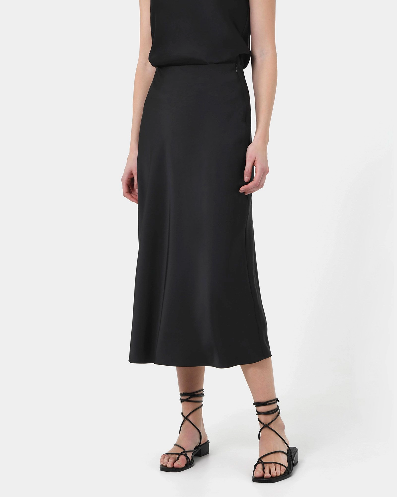 Forcast Clothing - Kalena Satin Bias Skirt