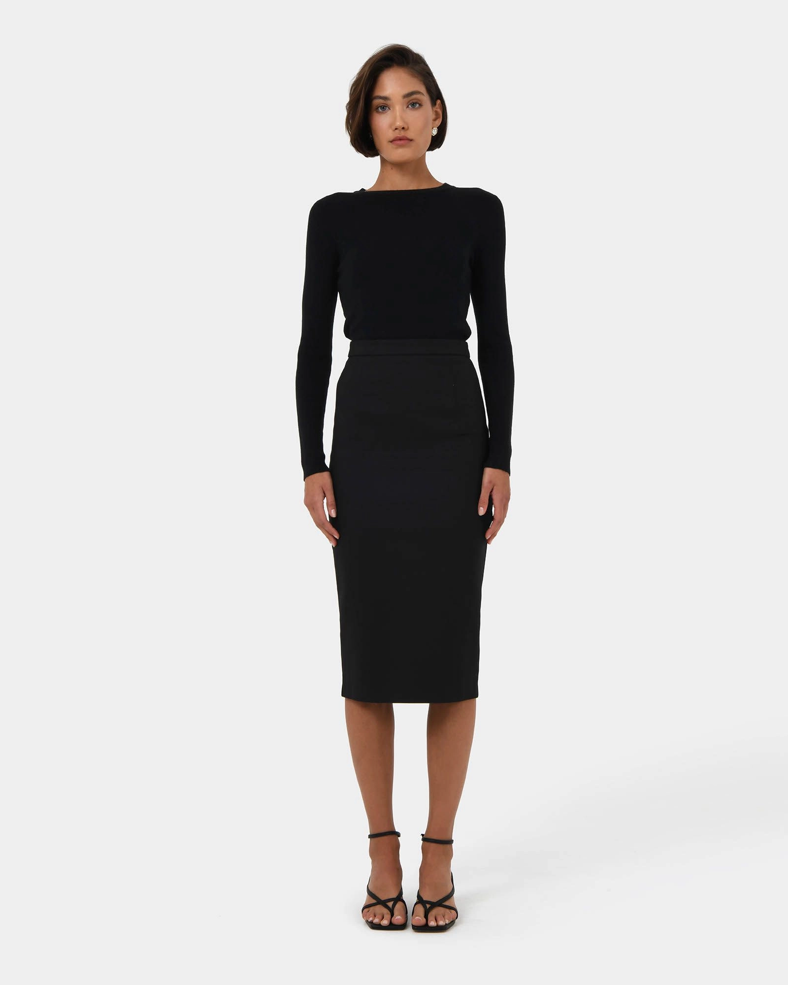 Forcast Clothing - Safira Midi Pencil Skirt 