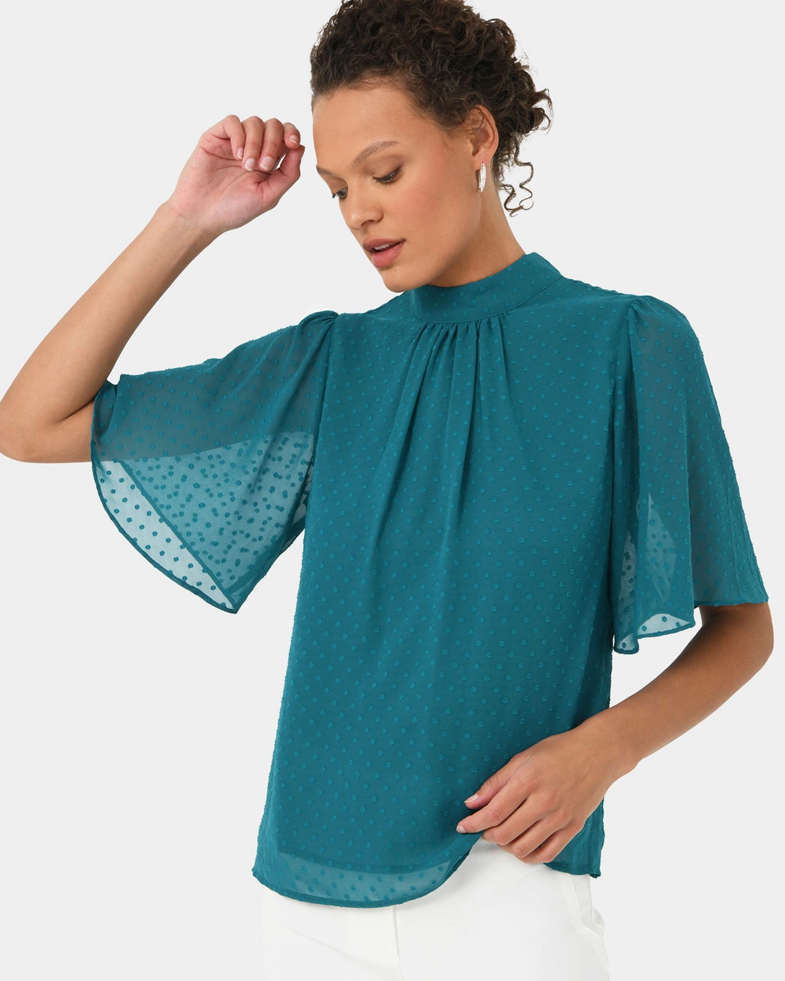 Forcast Clothing - Savina Bell Sleeve Top