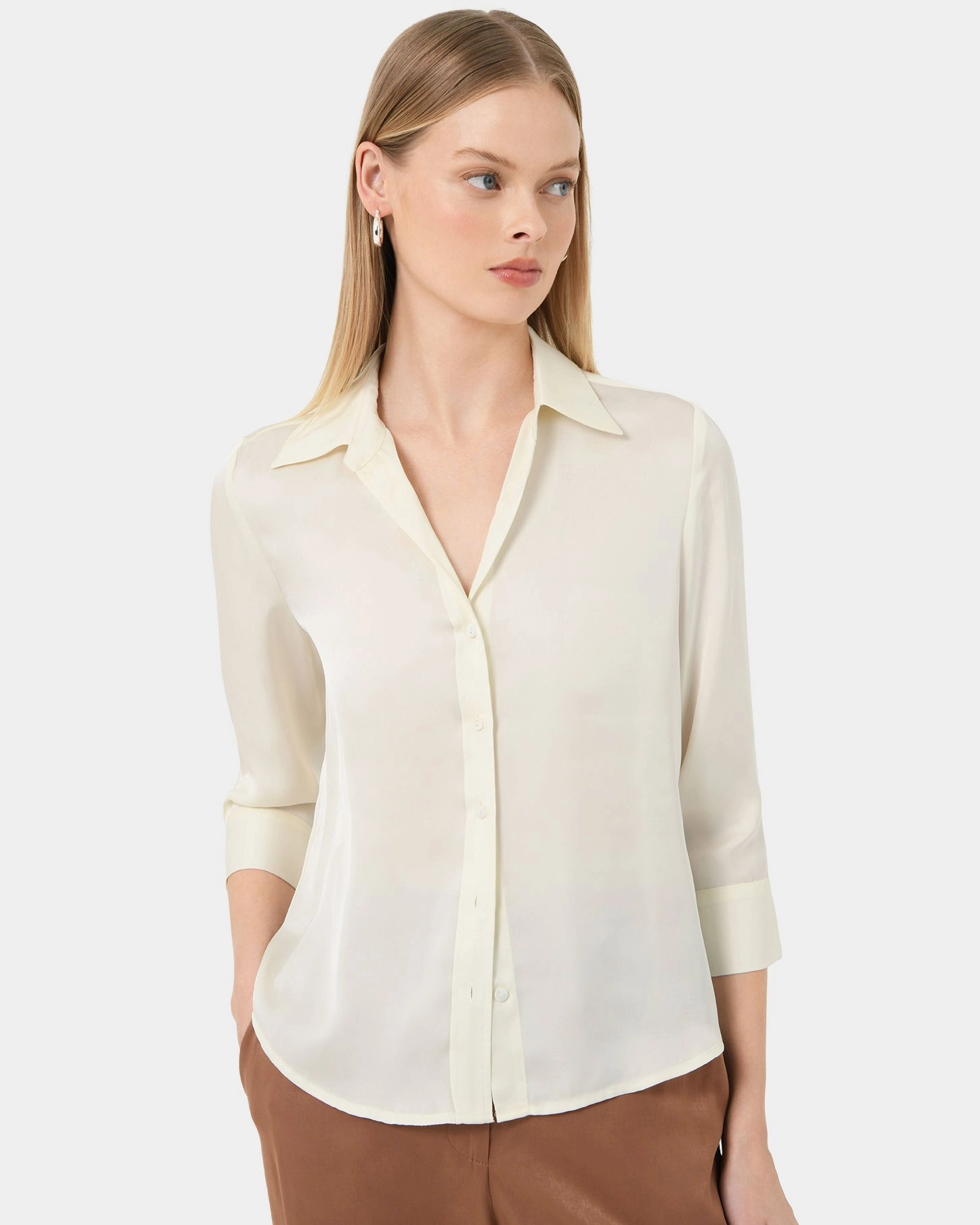 Forcast Clothing - Hailee 3/4 Sleeve Satin Blouse