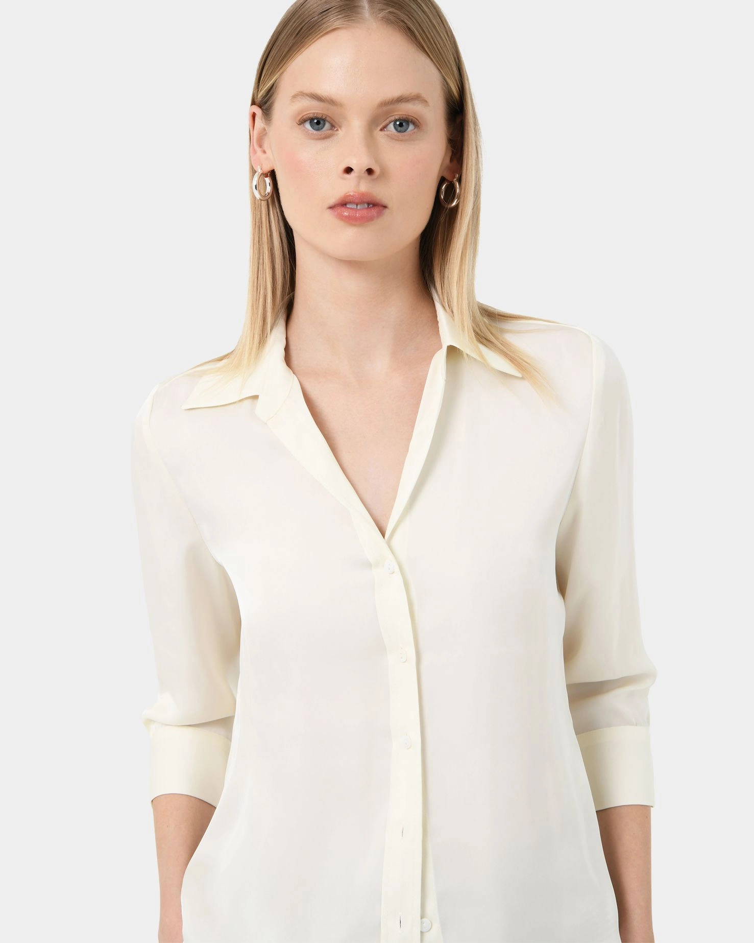 Forcast Clothing - Hailee 3/4 Sleeve Satin Blouse