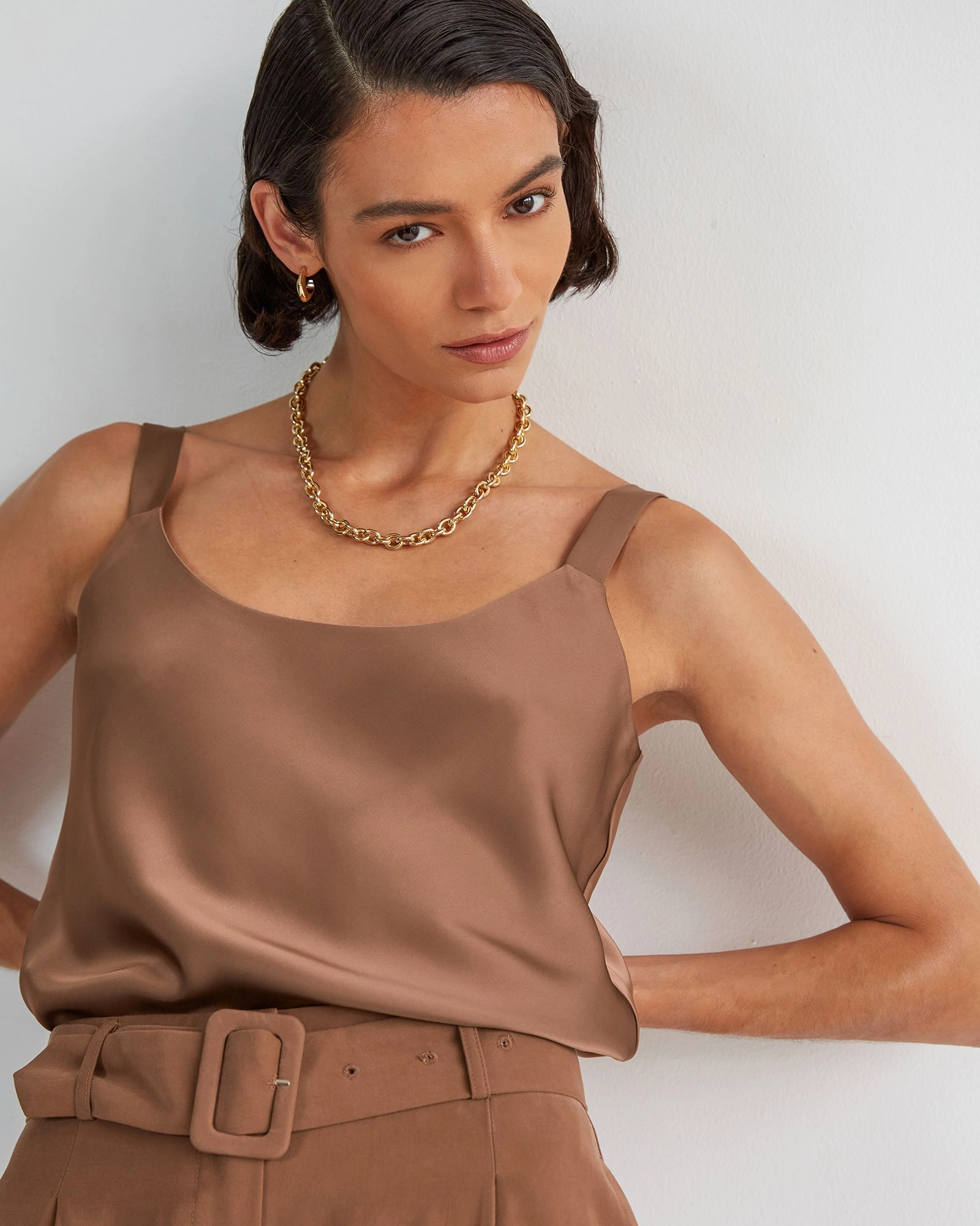 Forcast Clothing - Kalena Satin Cami Top