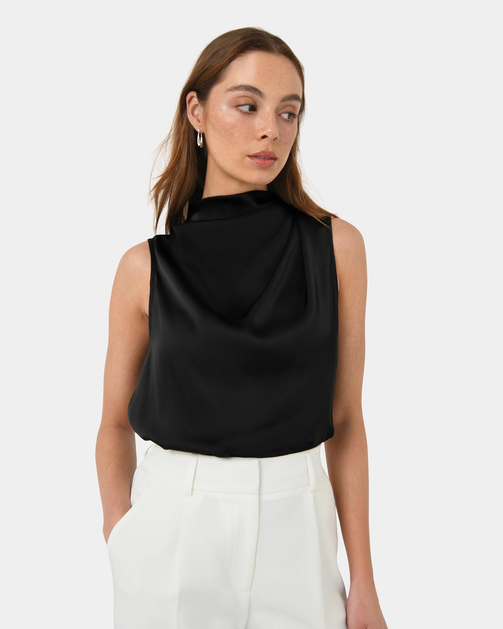 Forcast Clothing - Mae Cowl Neck Top 