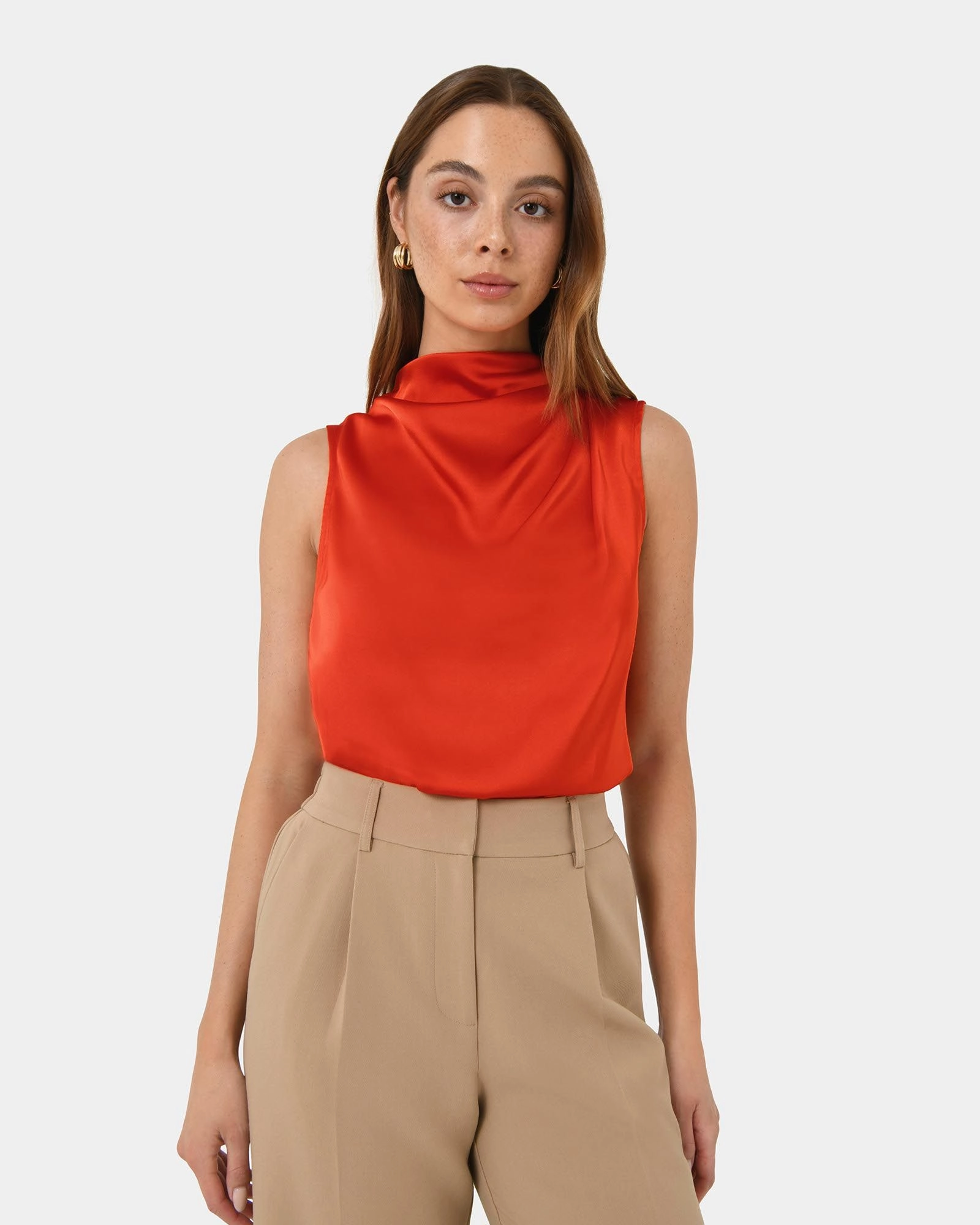 Forcast Clothing - Mae Cowl Neck Top