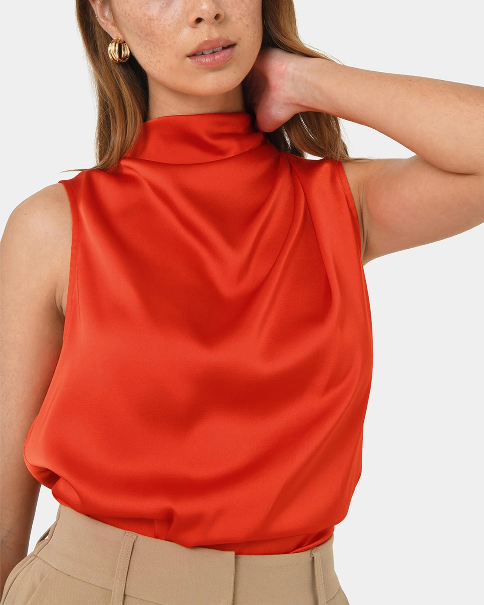 Forcast Clothing - Mae Cowl Neck Top