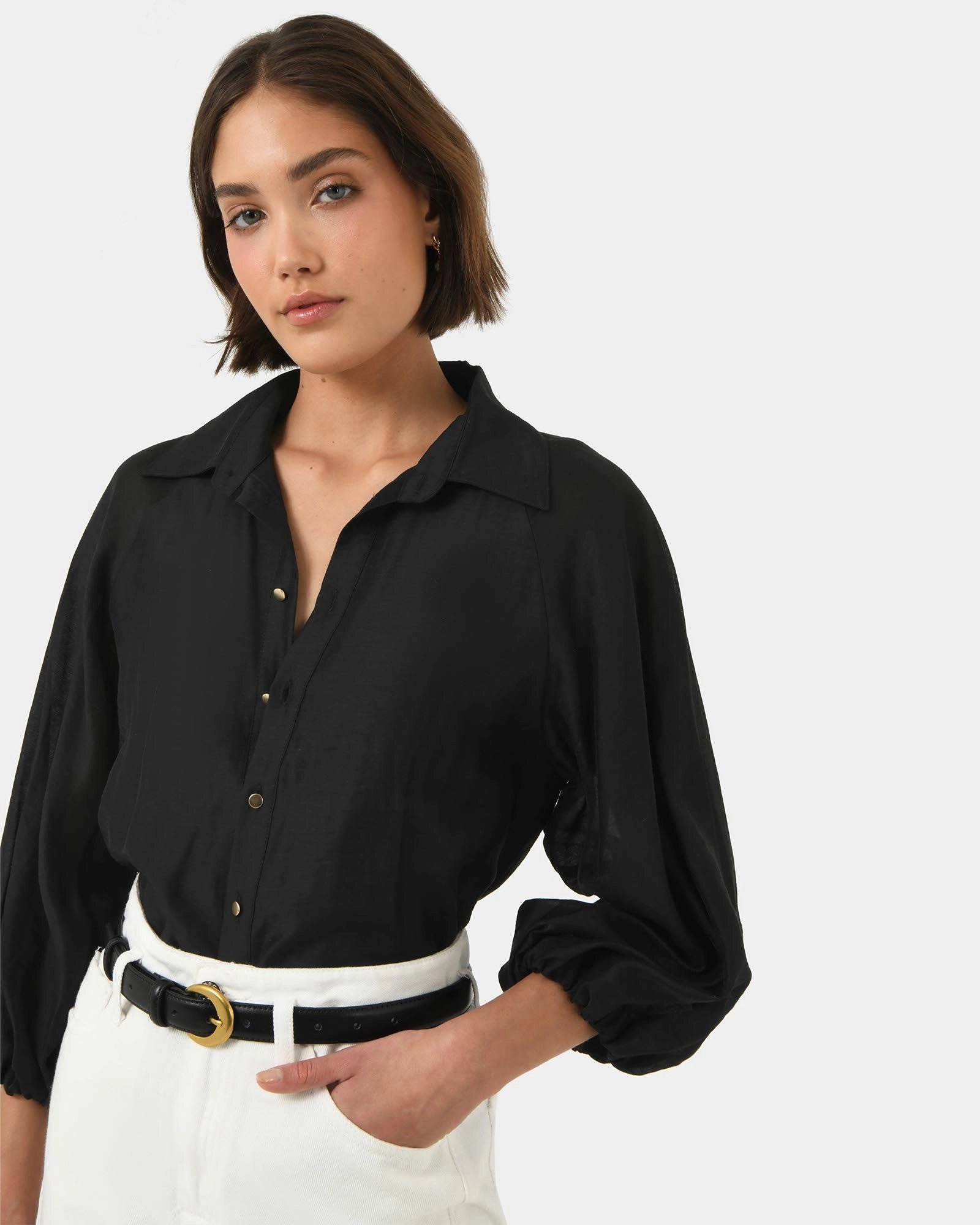 Forcast Clothing - Giulia Gold Button Blouse