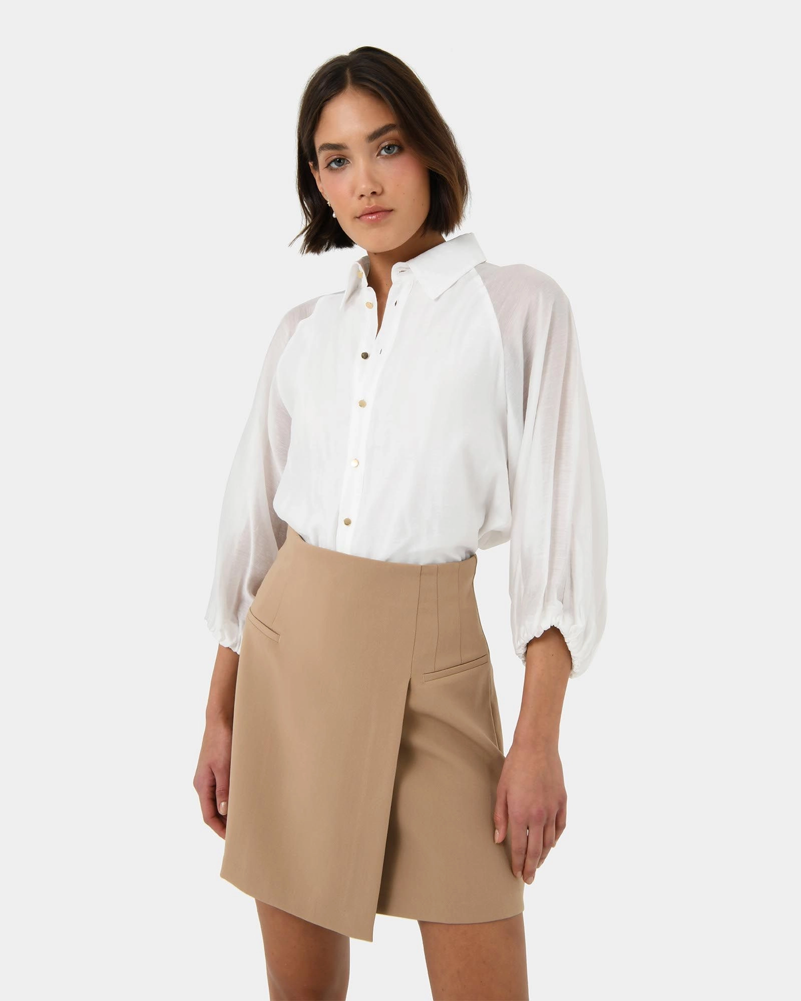 Forcast Clothing - Giulia Gold Button Blouse