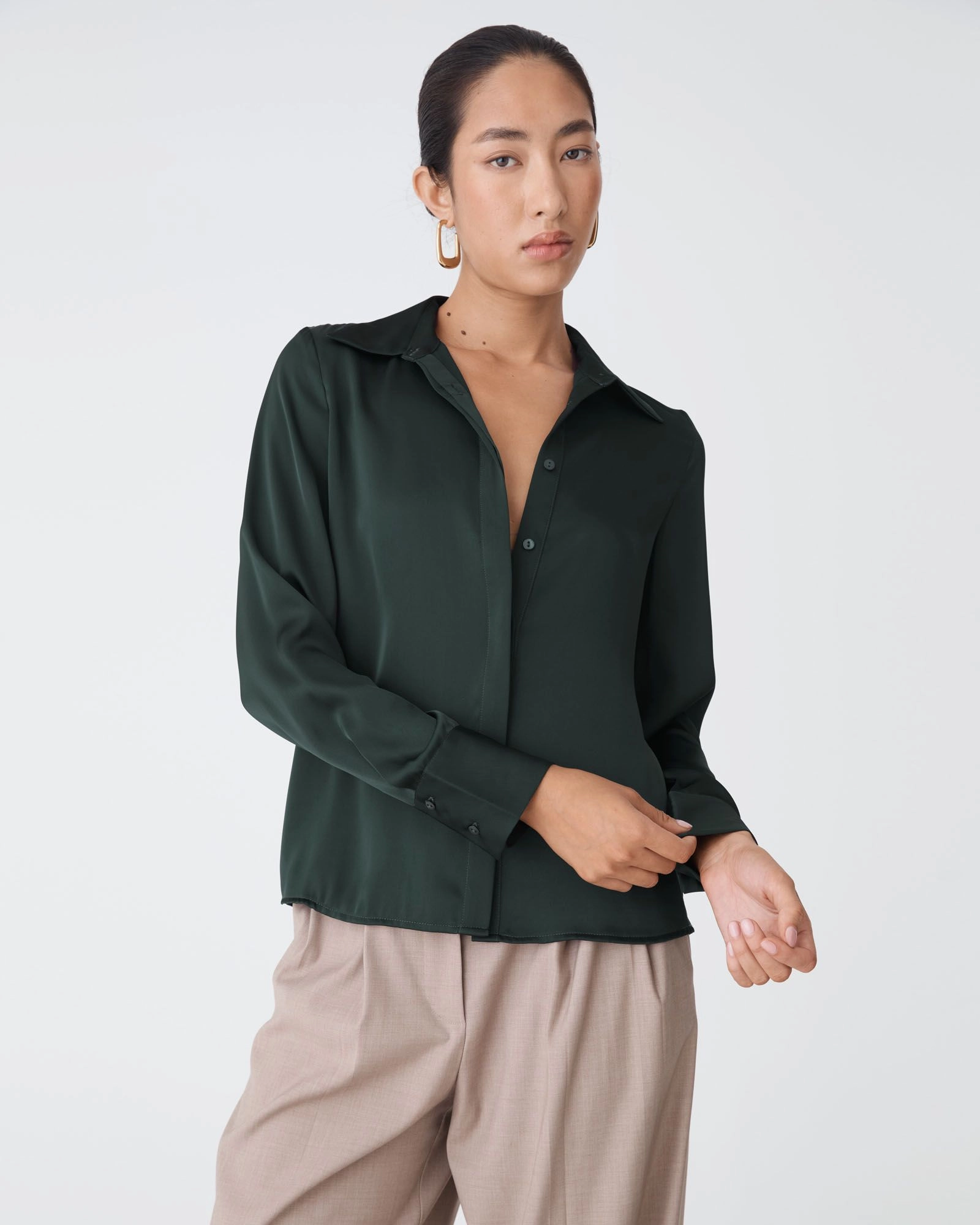 Forcast Clothing - Mae Satin Shirt