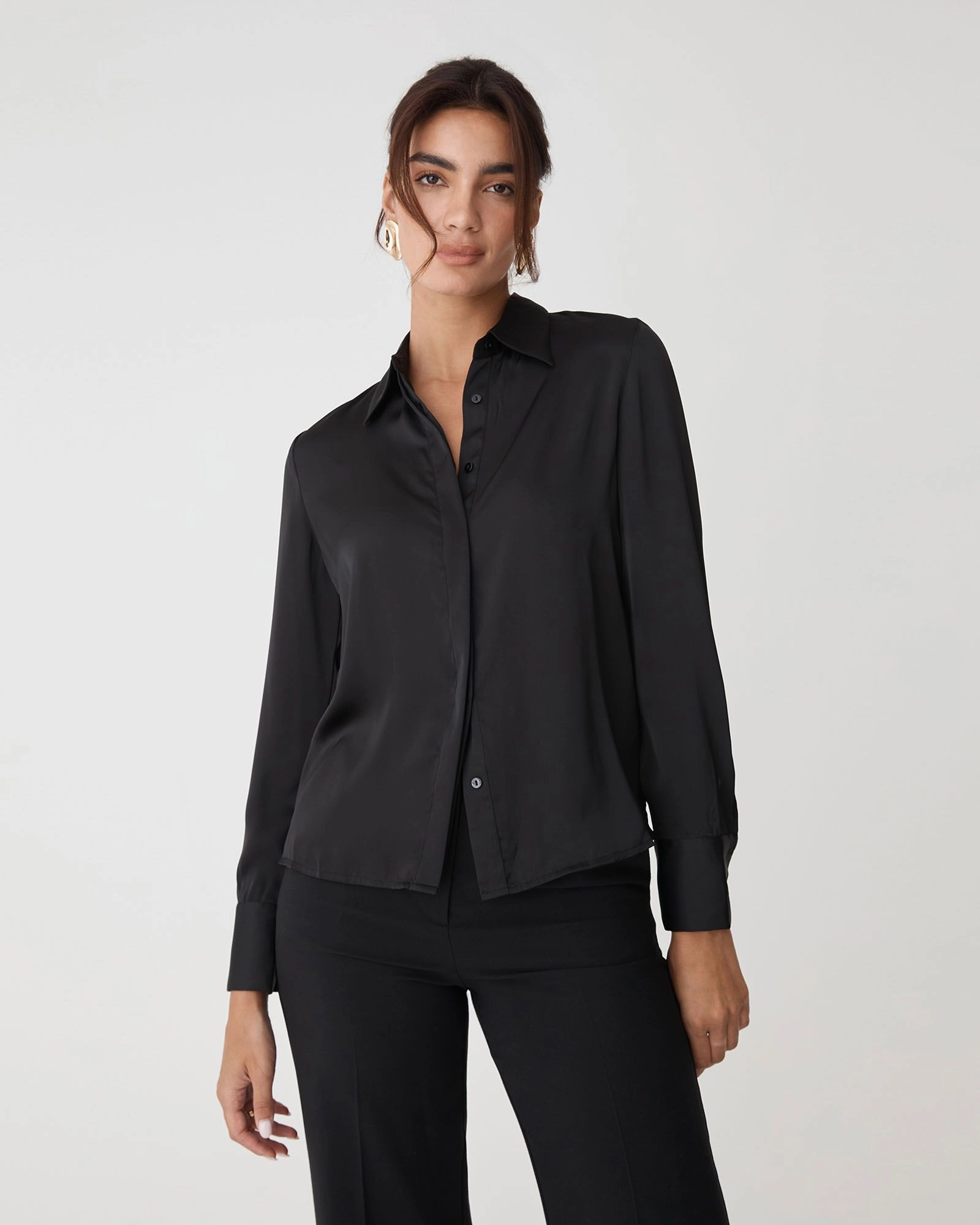 Forcast Clothing - Mae Satin Shirt 