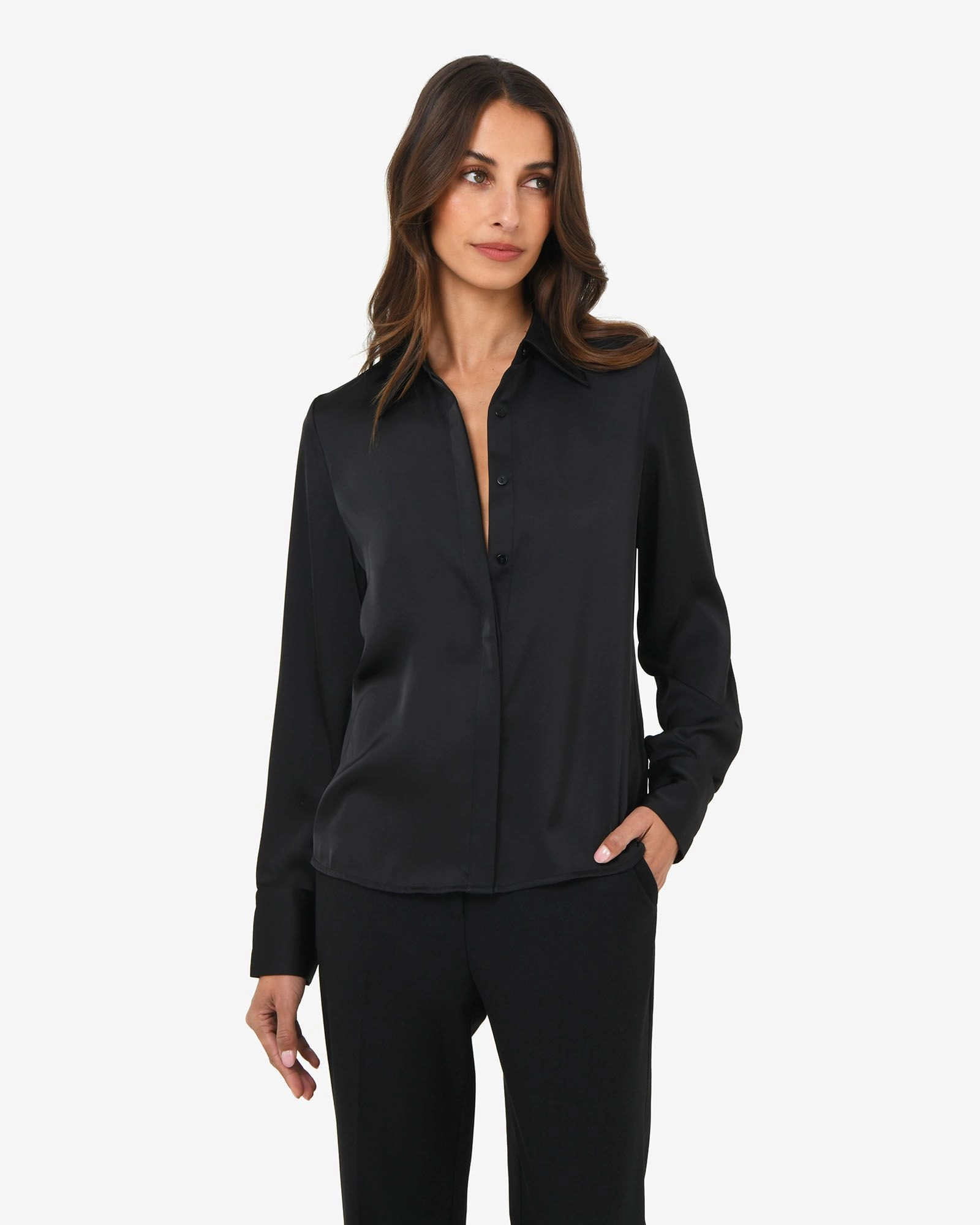 Forcast Clothing - Mae Satin Shirt 