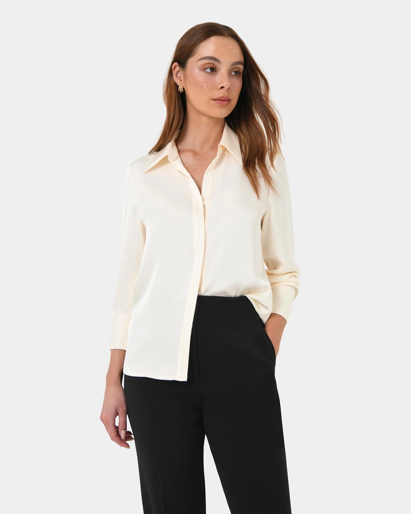 Forcast Clothing - Mae Satin Shirt 