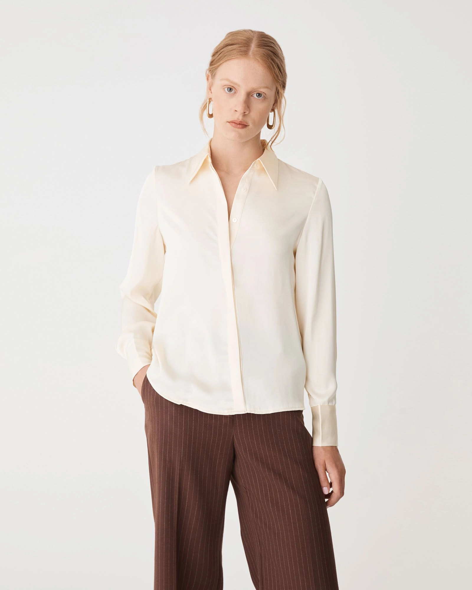 Forcast Clothing - Mae Satin Shirt 