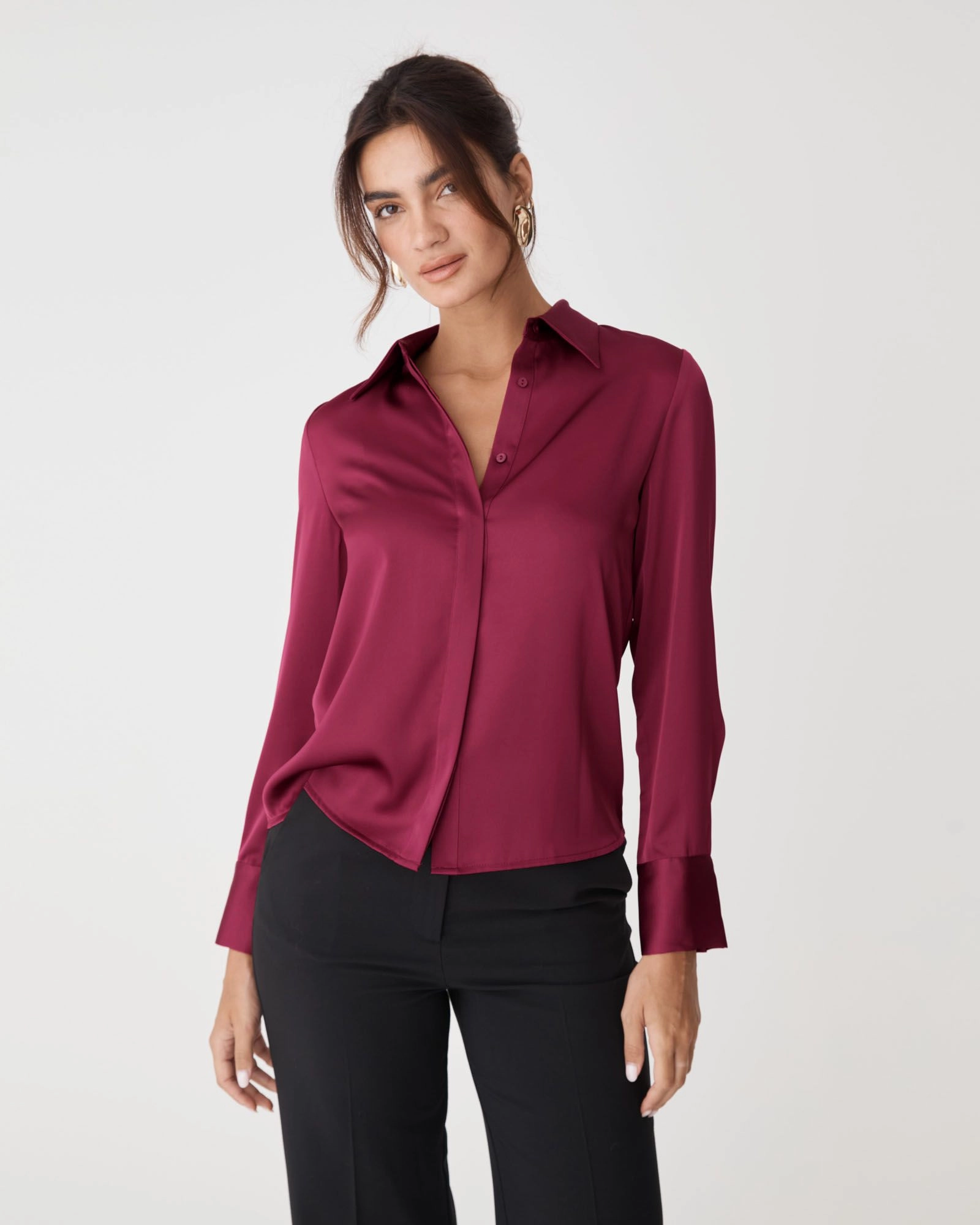 Forcast Clothing - Mae Satin Shirt 