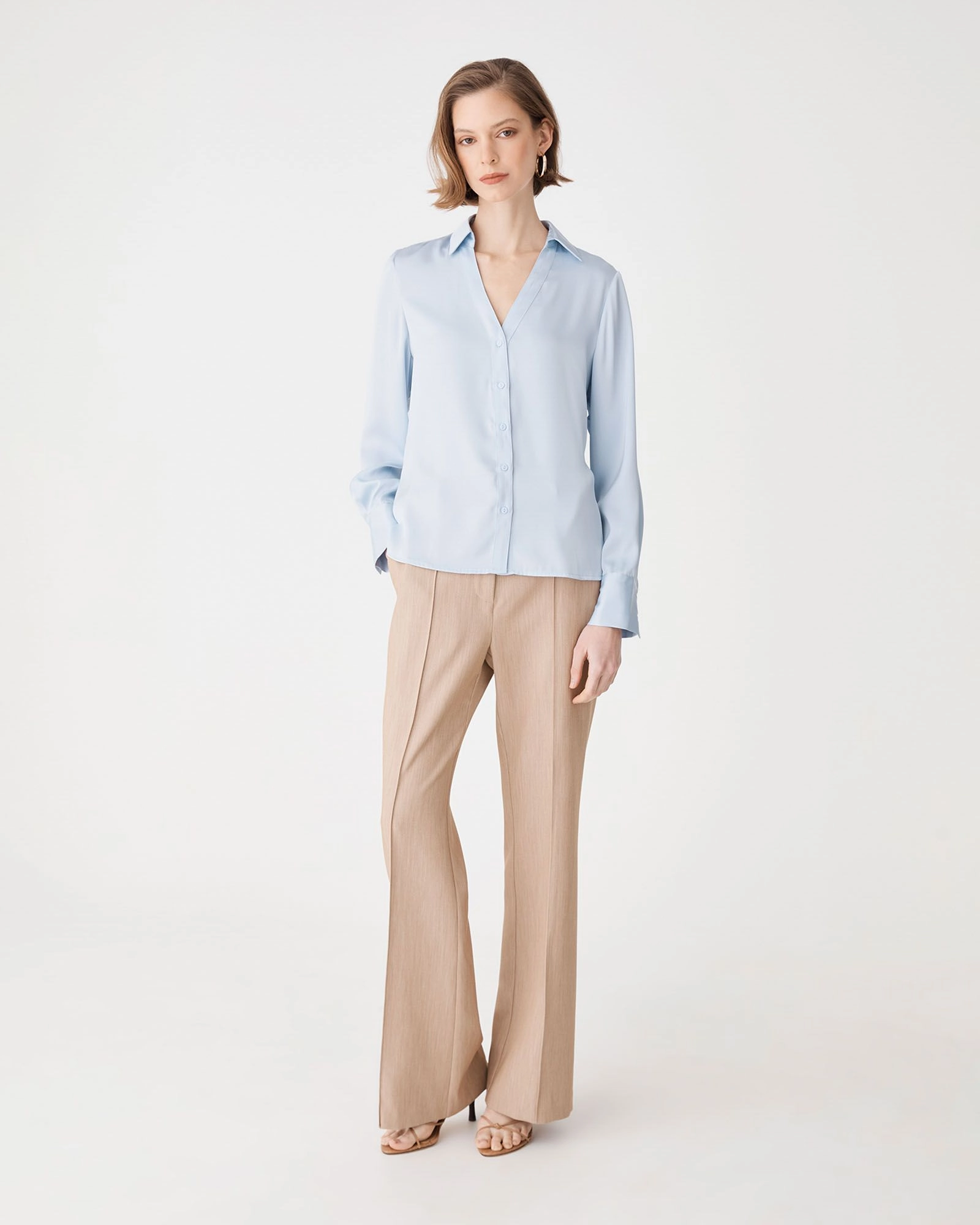 Forcast Clothing - Lila V-Neck Satin Blouse