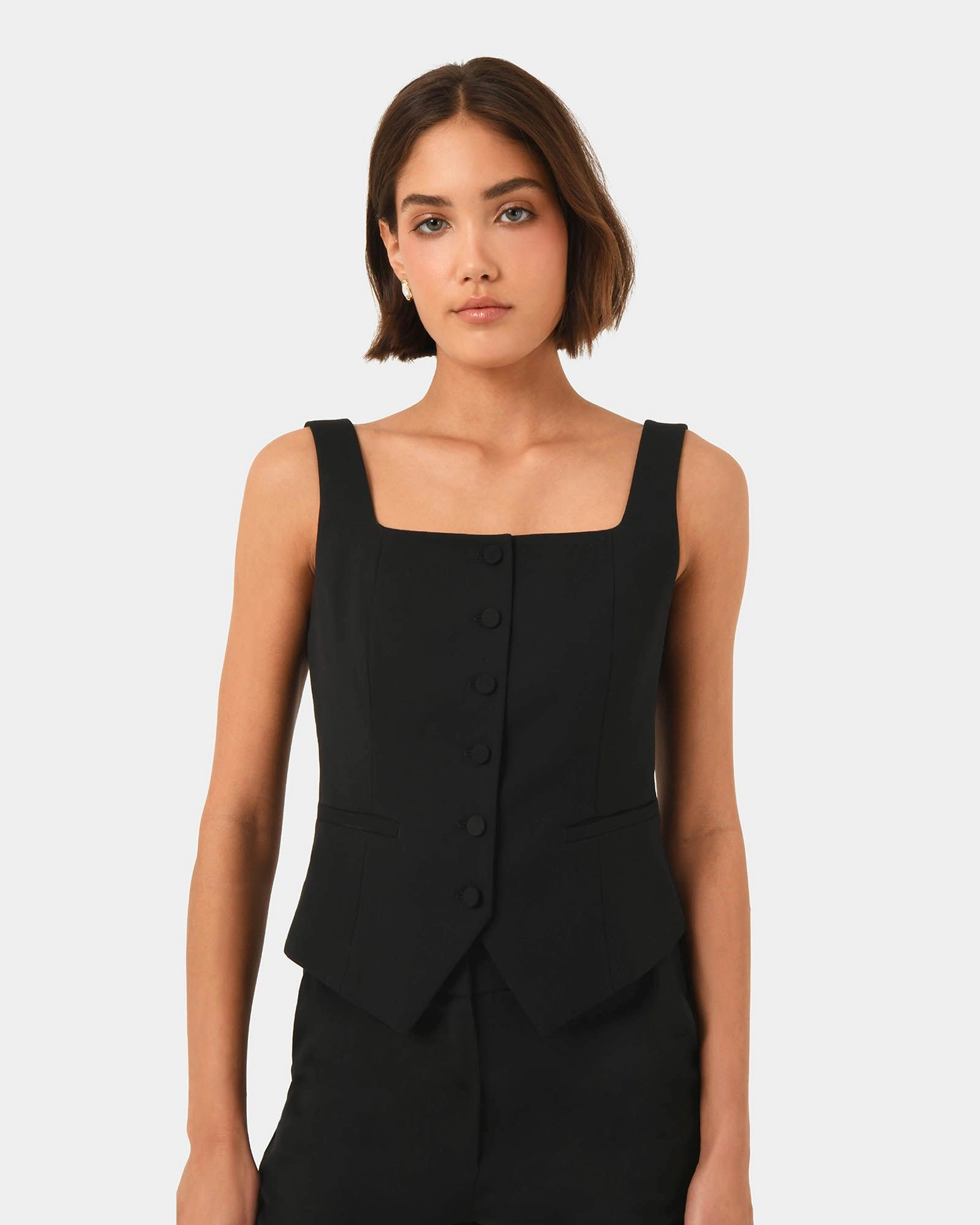 Forcast Clothing - Chloe Square Neck Vest