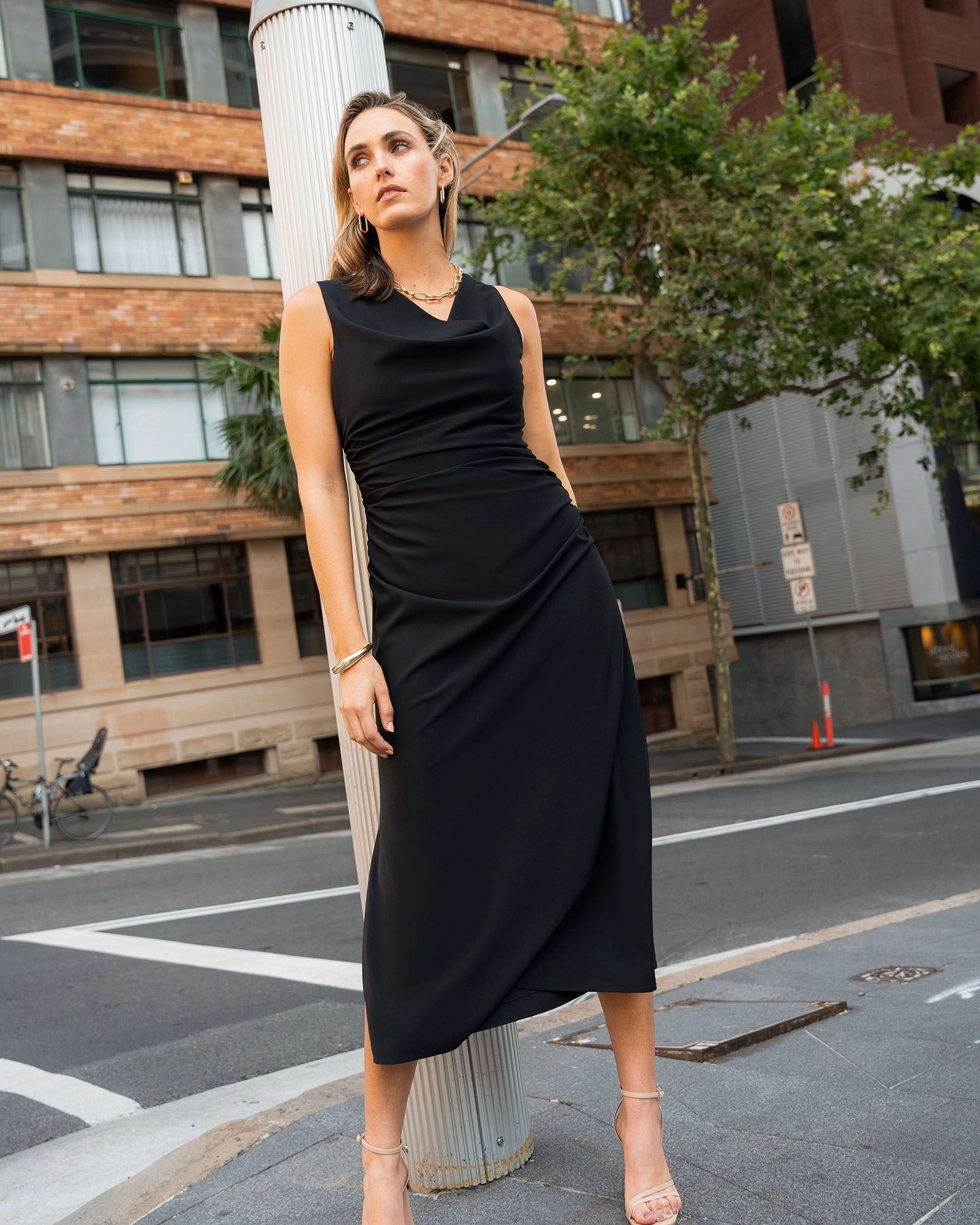 Forcast Clothing - Serena Cowl Neck Dress
