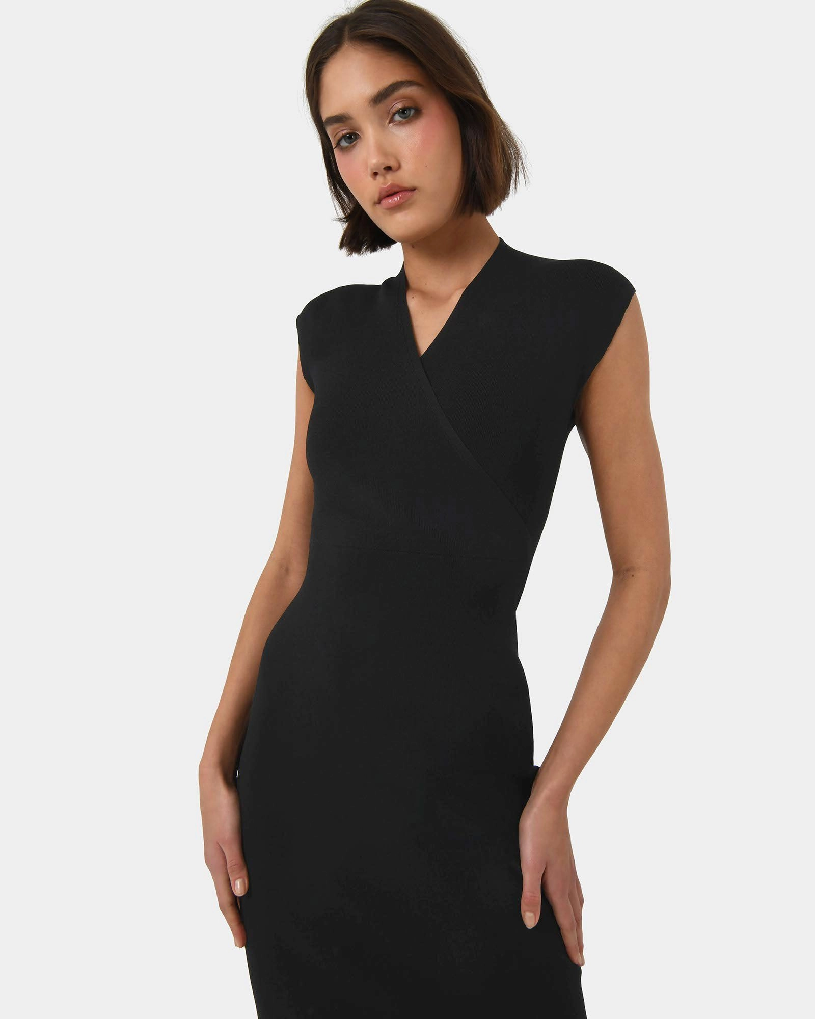 Forcast Clothing - Ani Cross Over Knit Dress