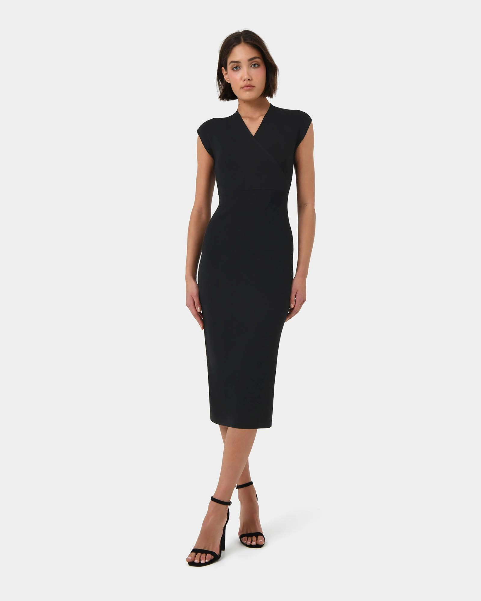 Forcast Clothing - Ani Cross Over Knit Dress