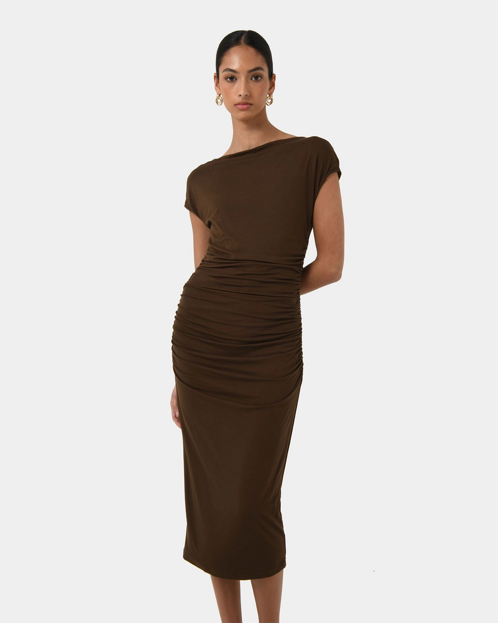 Forcast Clothing - Mia Ruched Jersey Dress